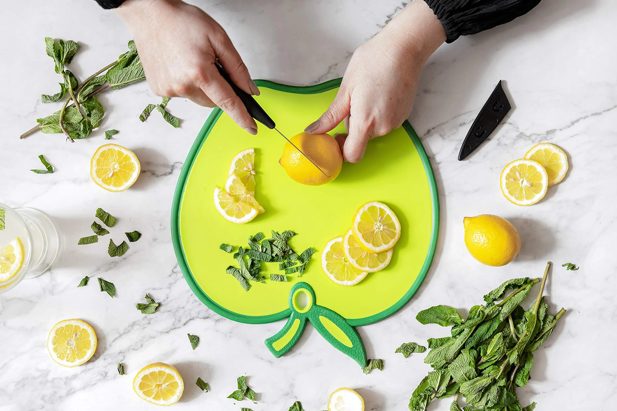Chef Aid Nóż użytkowy z osłoną, czarny