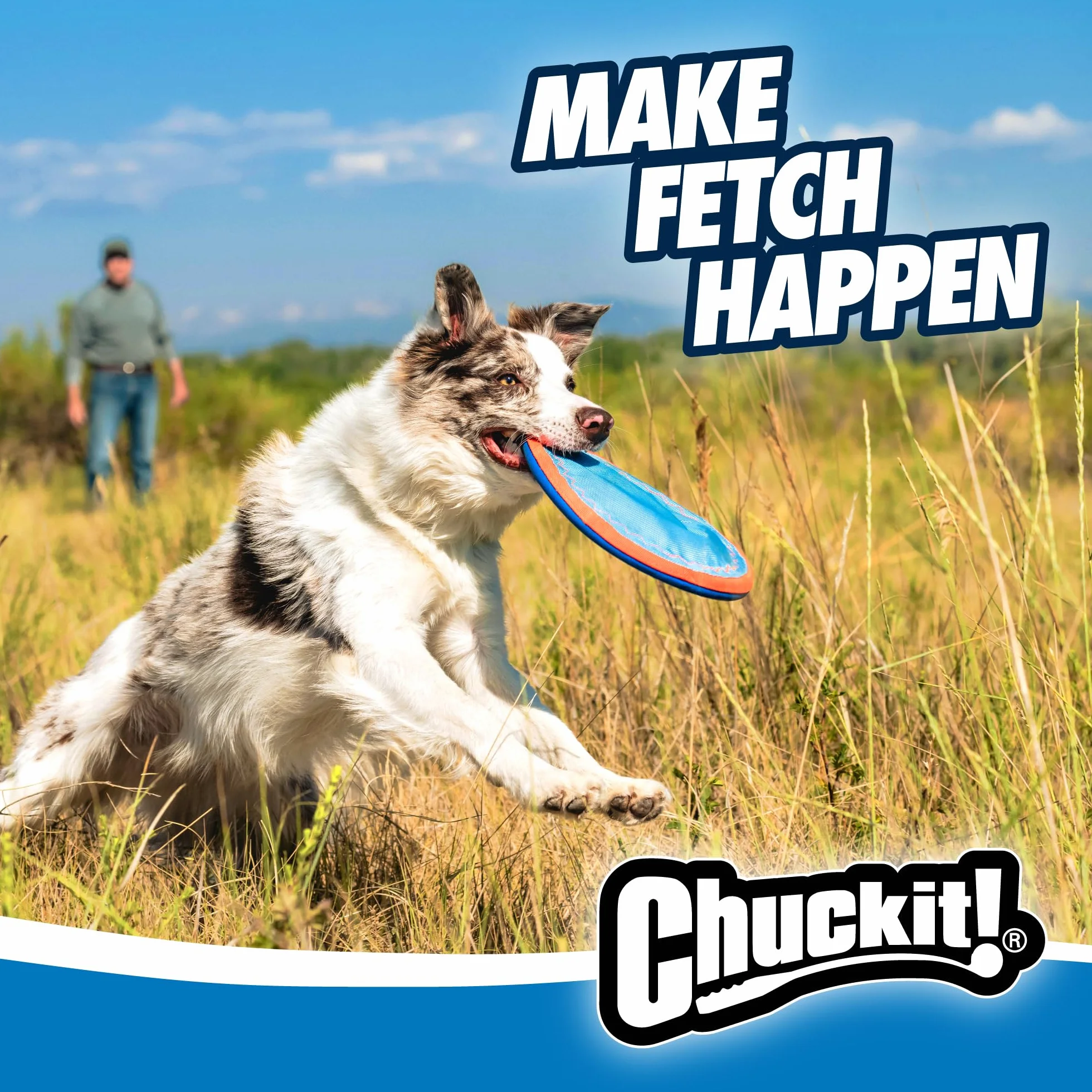 Chuckit! Max Glow Latający Pierścień Frisbee dla Psa - Ładowalny, Wysoka Widoczność