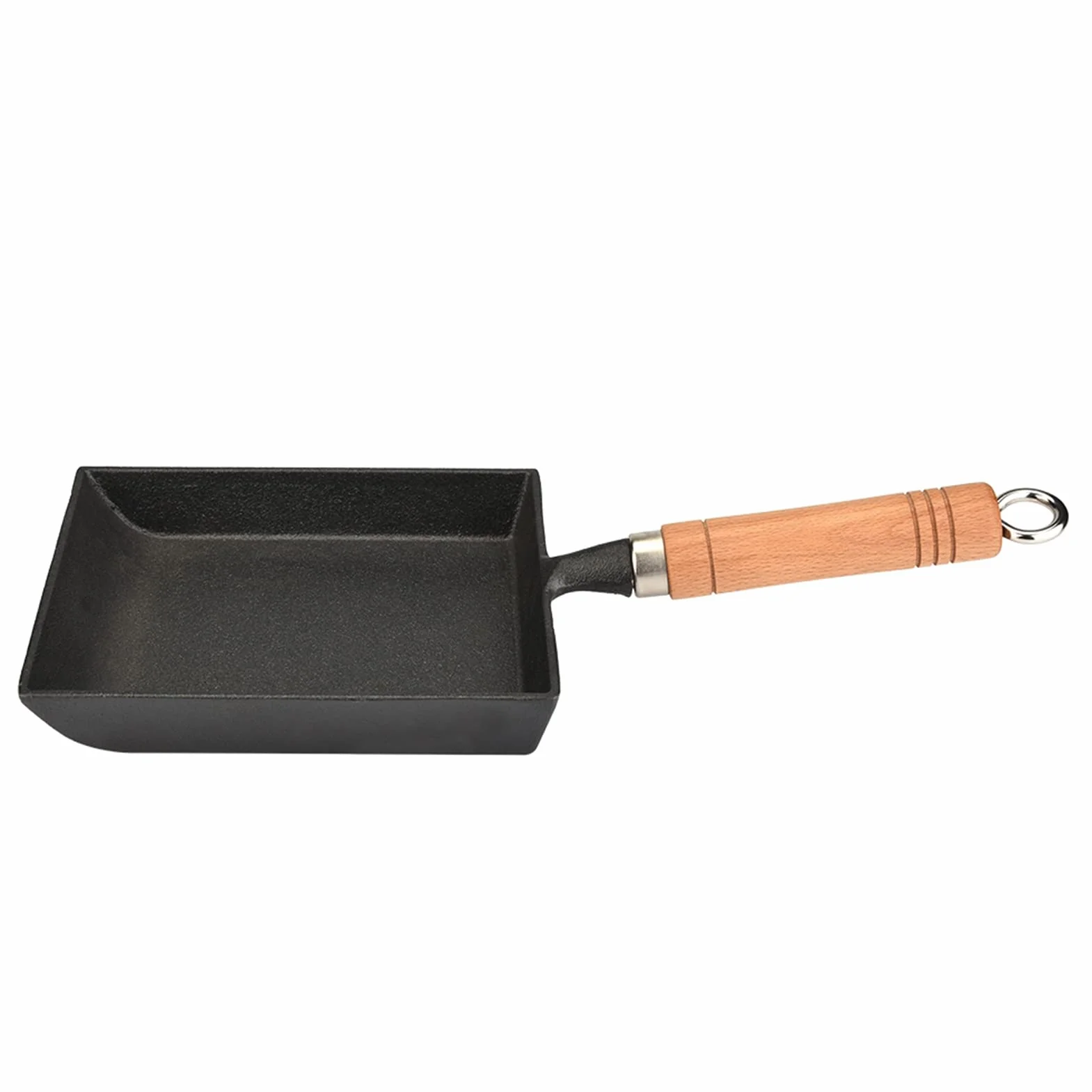 Tamagoyaki Pfanne Mini Gusseisen Bratpfanne Holzgriff Eisen Omelett Topf Tamagoyaki Pfannkuchen Home Küche Kochgeschirr Kochen Zubehör