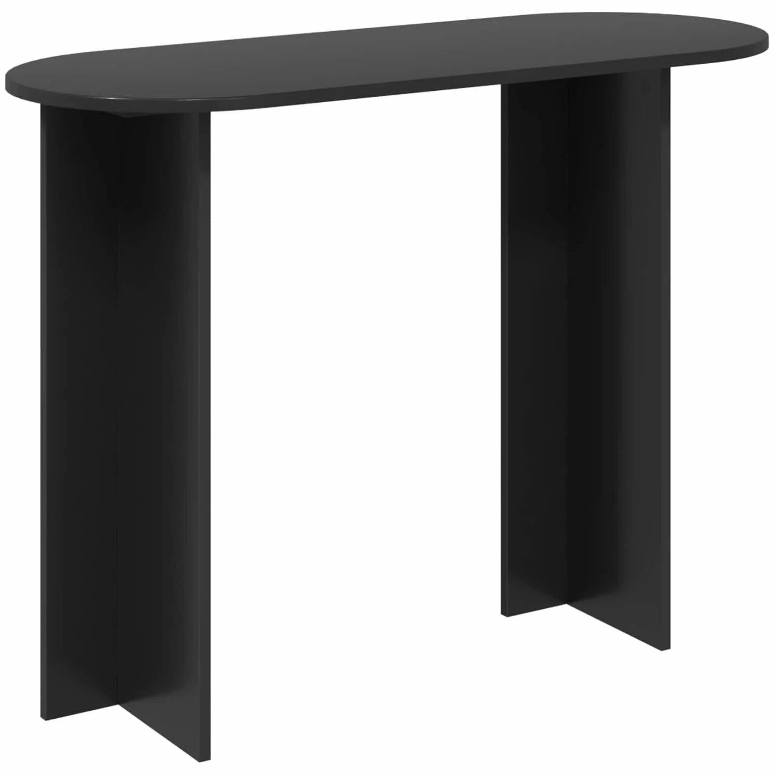 Générique Inżynieria drewniana konsola stołowa 100 x 39,5 x 75 cm | Nowoczesny design, wykończenie czarnego dębu, wytrzymała powierzchnia, łatwa pielęgnacja, do przedpokoju, salonu