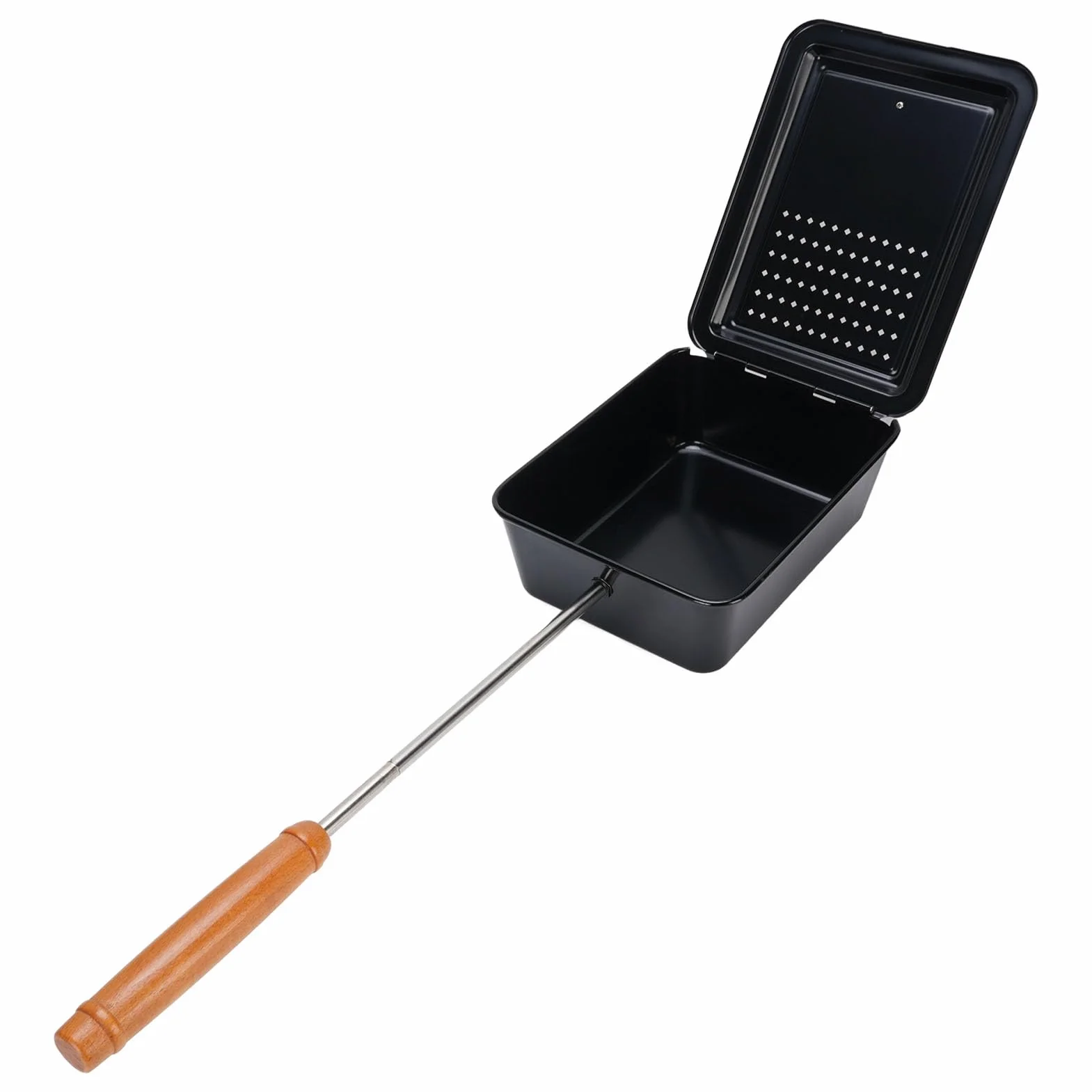 Maszyna do Popcornu Campfire, Nieprzywierająca Tacka do Popcornu z Wyjmowanym Uchwytem do Grilla, Kuchenki i Ogniska, Tradycyjna Shake and Pop, do Podwórek, na Kemping, Spotkania