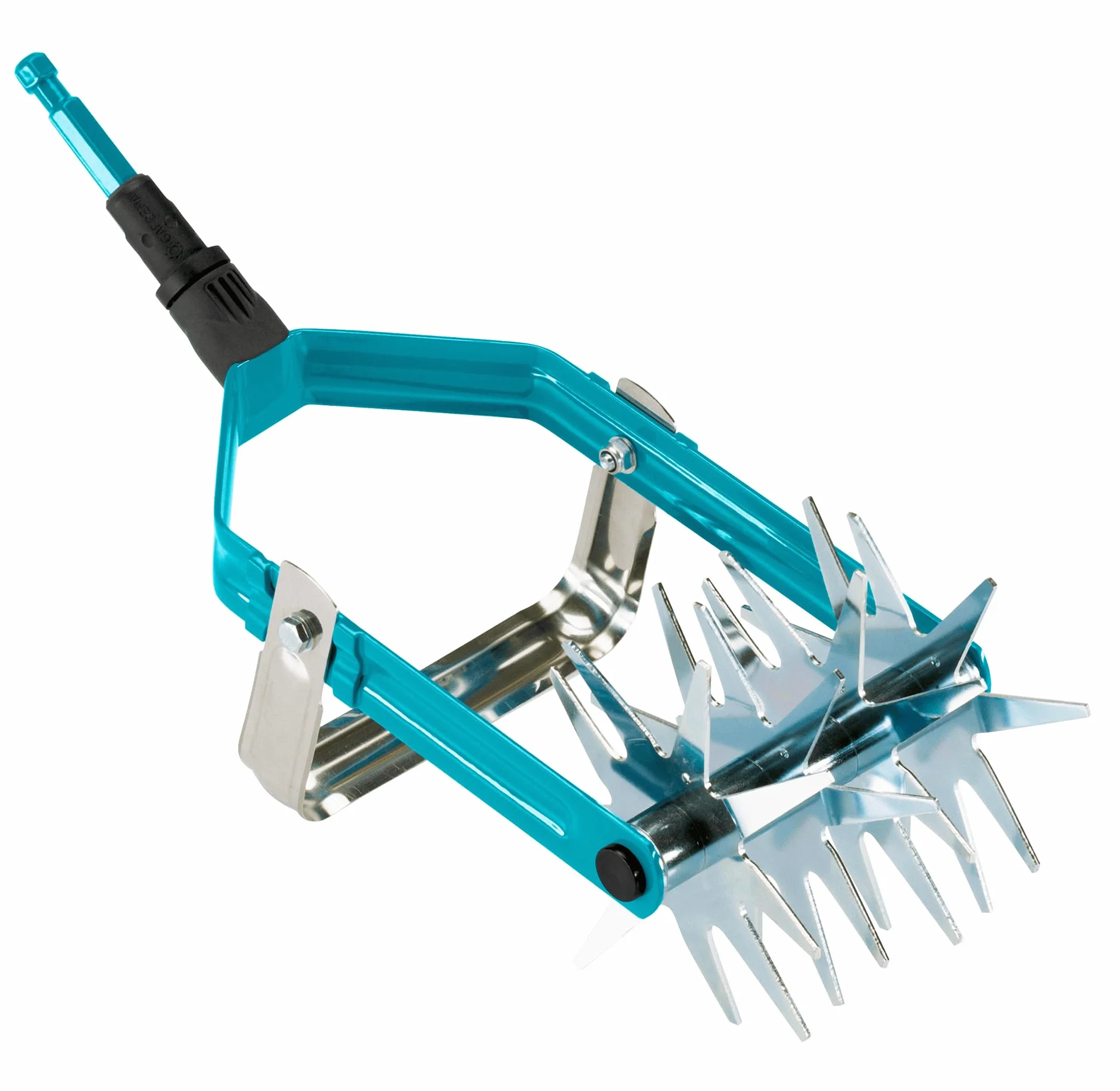 Gardena combisystem spulchniacz gwiazdkowy z nożem odchwaszczającym: spulchniacz ogrodowy, szerokość robocza 14 cm, z wysokiej jakości stali, powłoka z duroplastu, ocynkowane koła gwiazdkowe (3195-20)