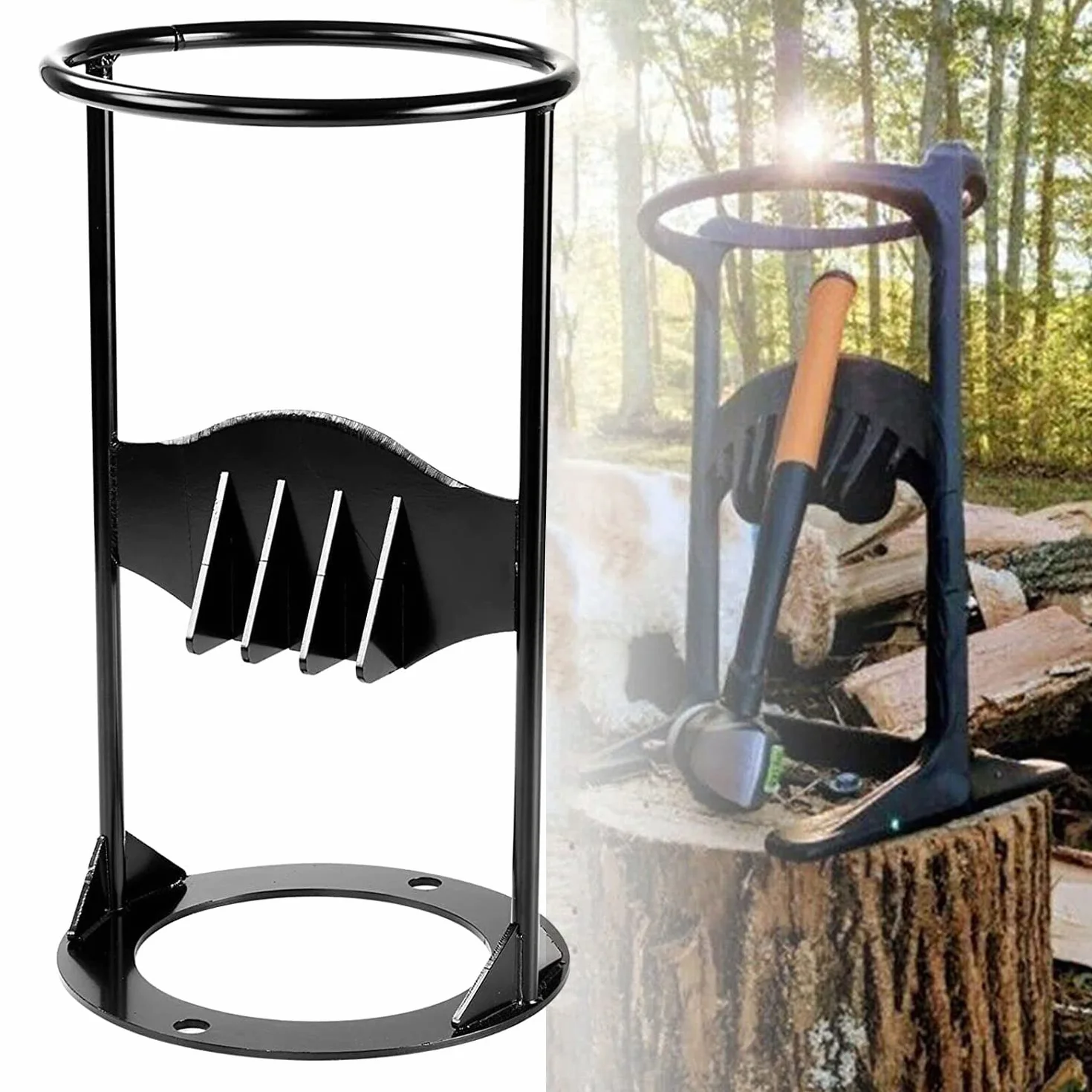 Kliny do drewna opałowego Kindling Splitter, ręczny protokół do logowania do kancelarii, klin żeliwny do domu, na kemping i na świeżym powietrzu