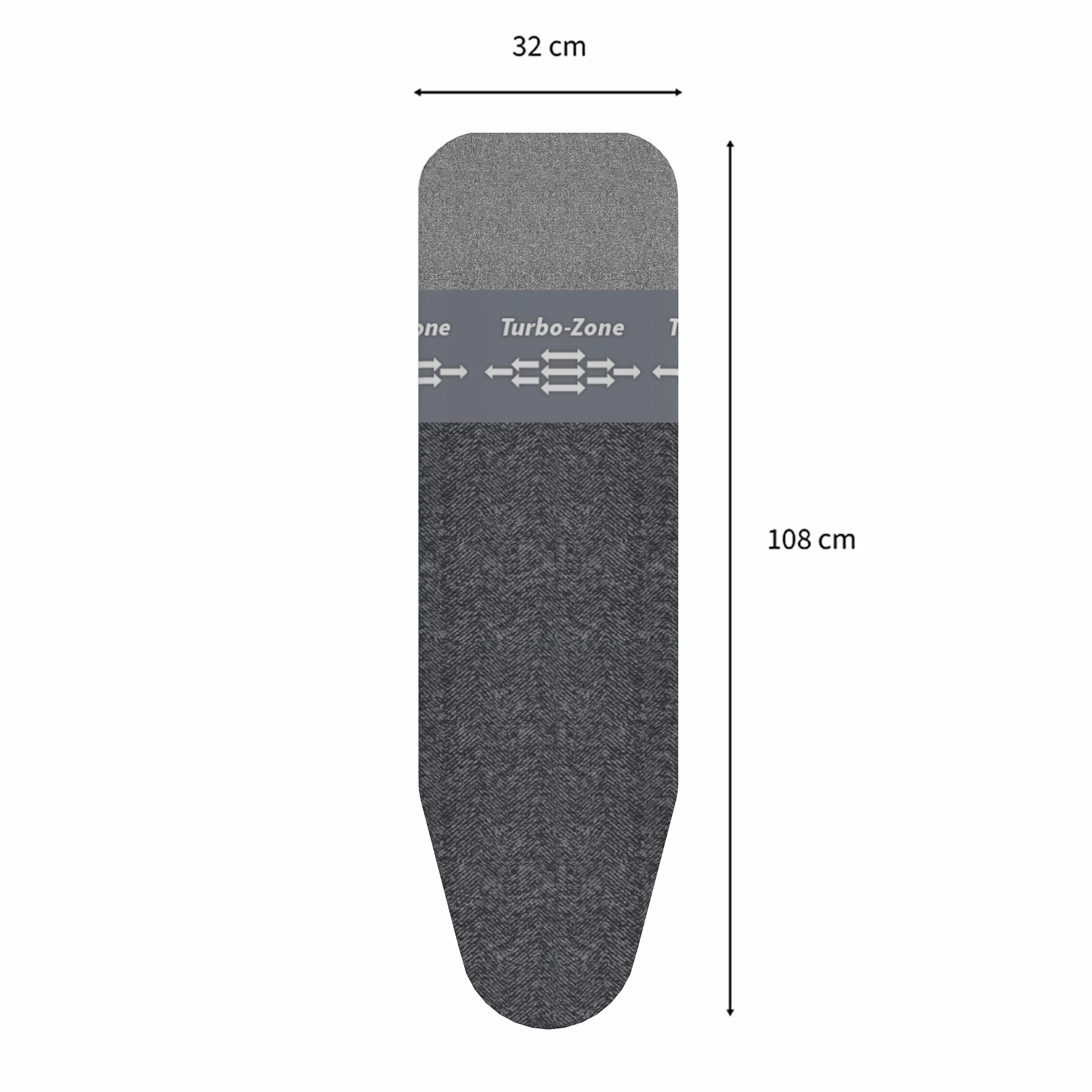 Rörets Pulse Black Dual Action deska do prasowania – Turbo & Park Zone, 4-warstwowa powłoka i poszewka – opatentowany genialny design – powierzchnia do prasowania 32 x 108 cm
