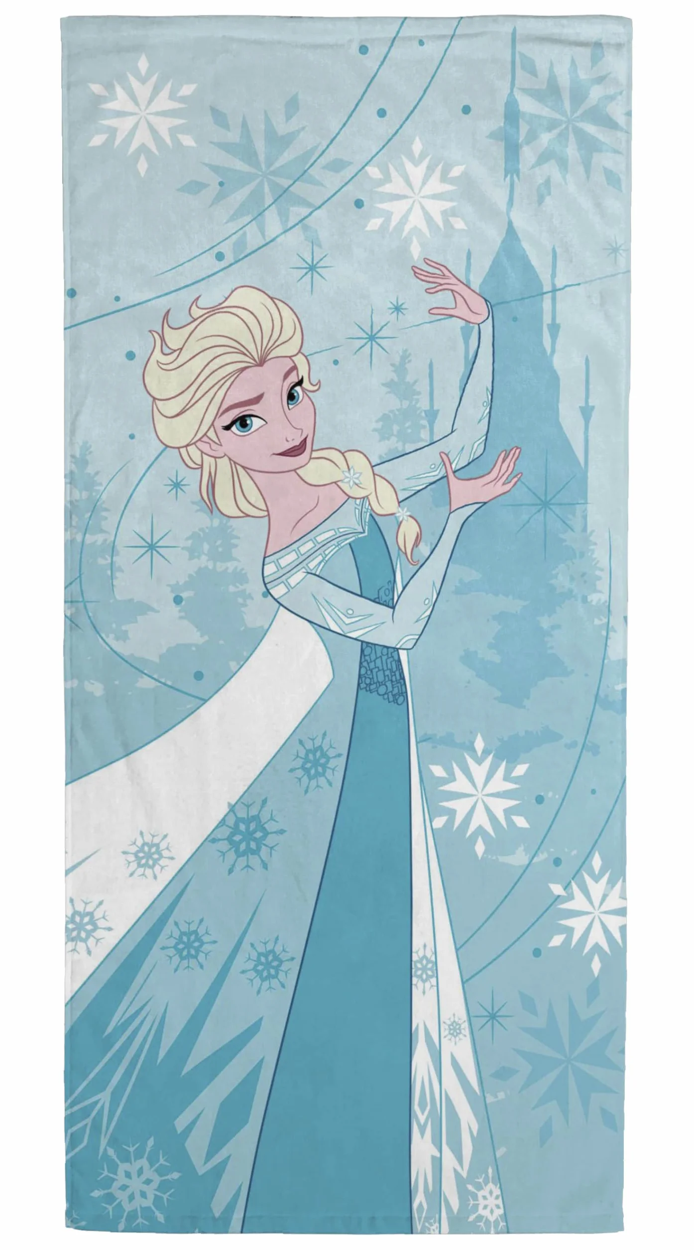Jay Franco Ręcznik plażowy dla dzieci Disney Frozen 100% bawełna – 71 x 147 cm Super miękki ręcznik kąpielowy, basenowy i podróżny, oficjalny produkt licencjonowany, niebieski
