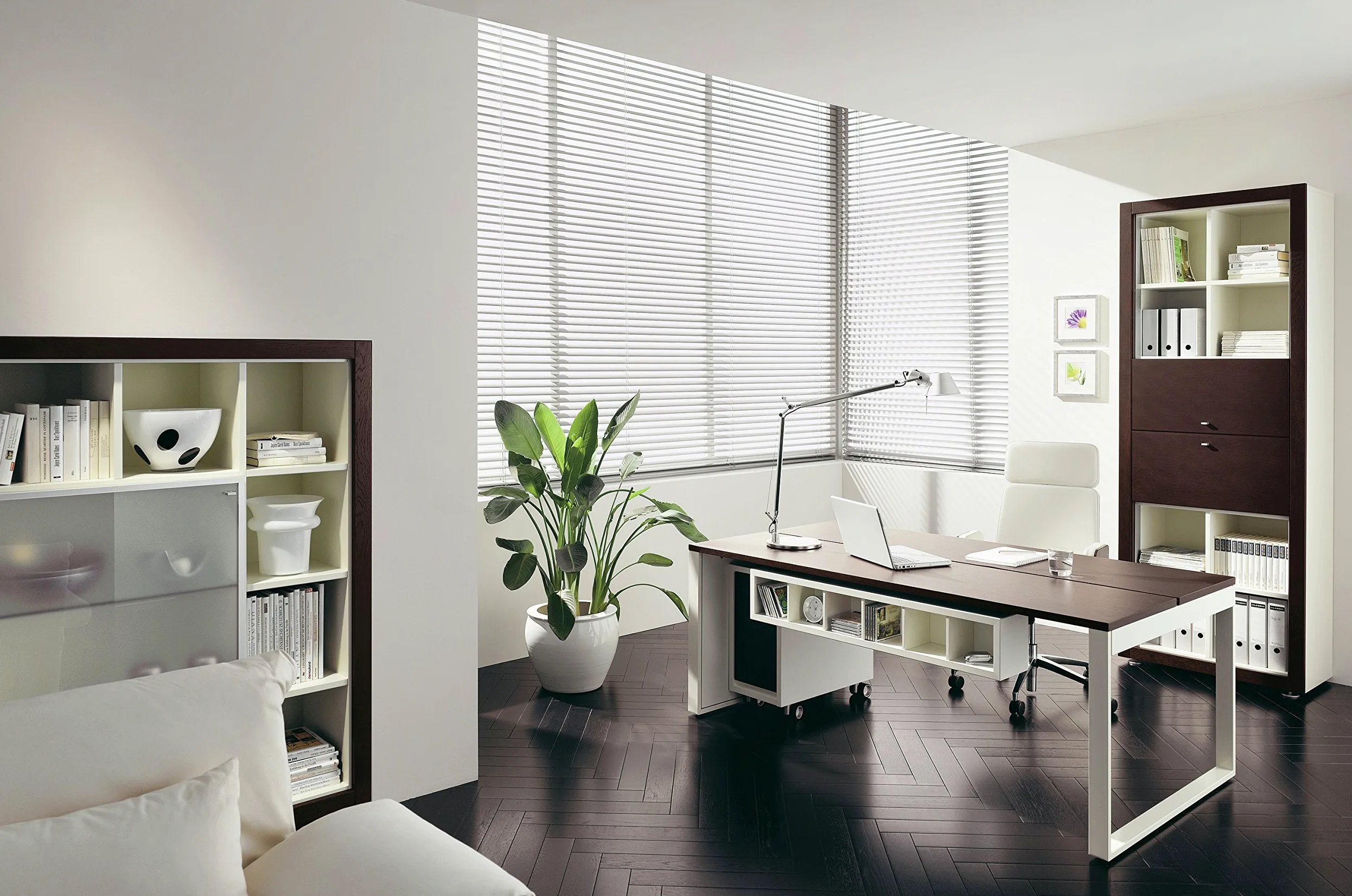 Żaluzja aluminiowa zaciskana Deco Company, Ochrona przed światłem, Wszystkie części montażowe w zestawie, Żaluzje aluminiowe, Srebrne, 45 x 130 cm (szer. x wys.)