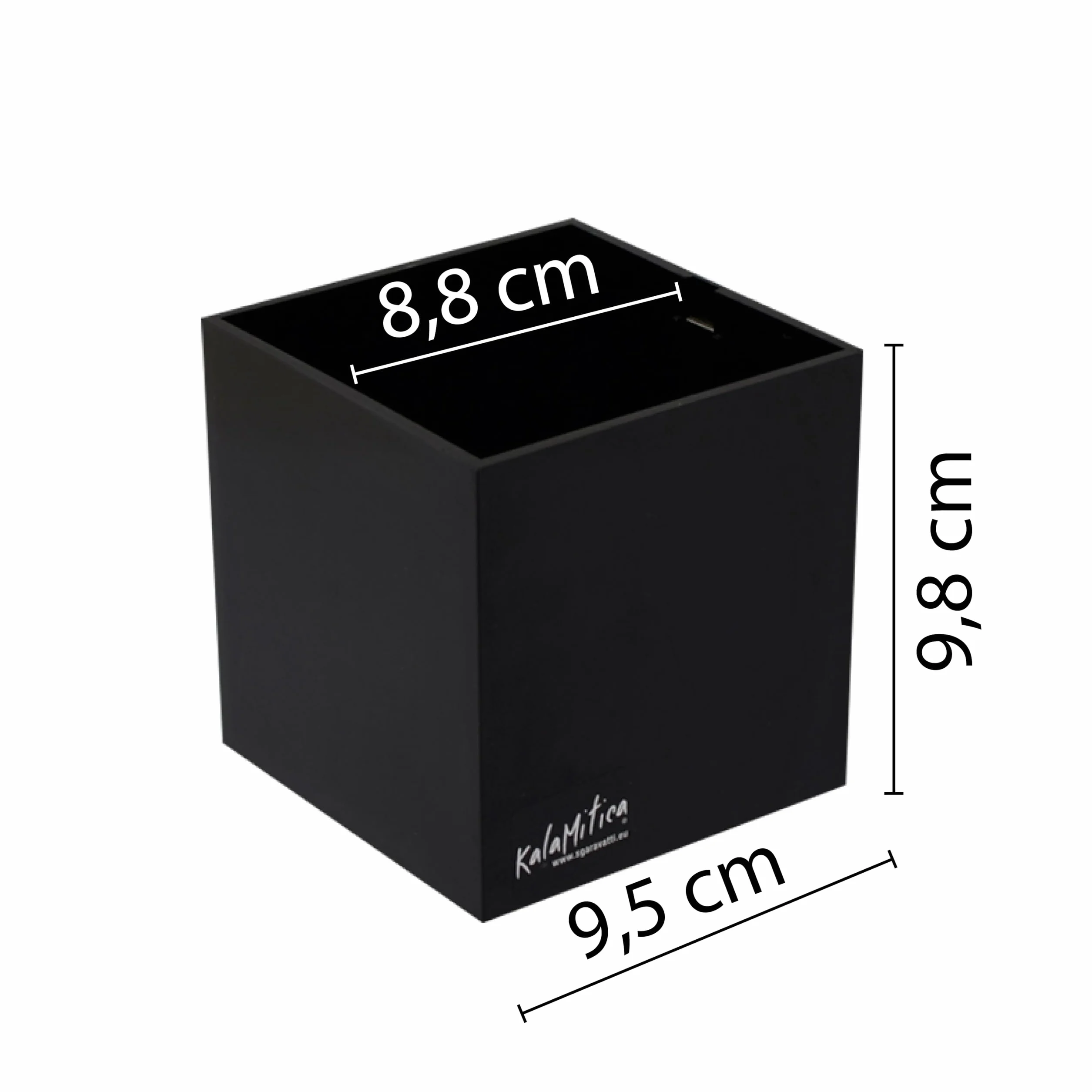 Kostka magnetyczna organizer na markery do tablicy Ø 9 cm czarny