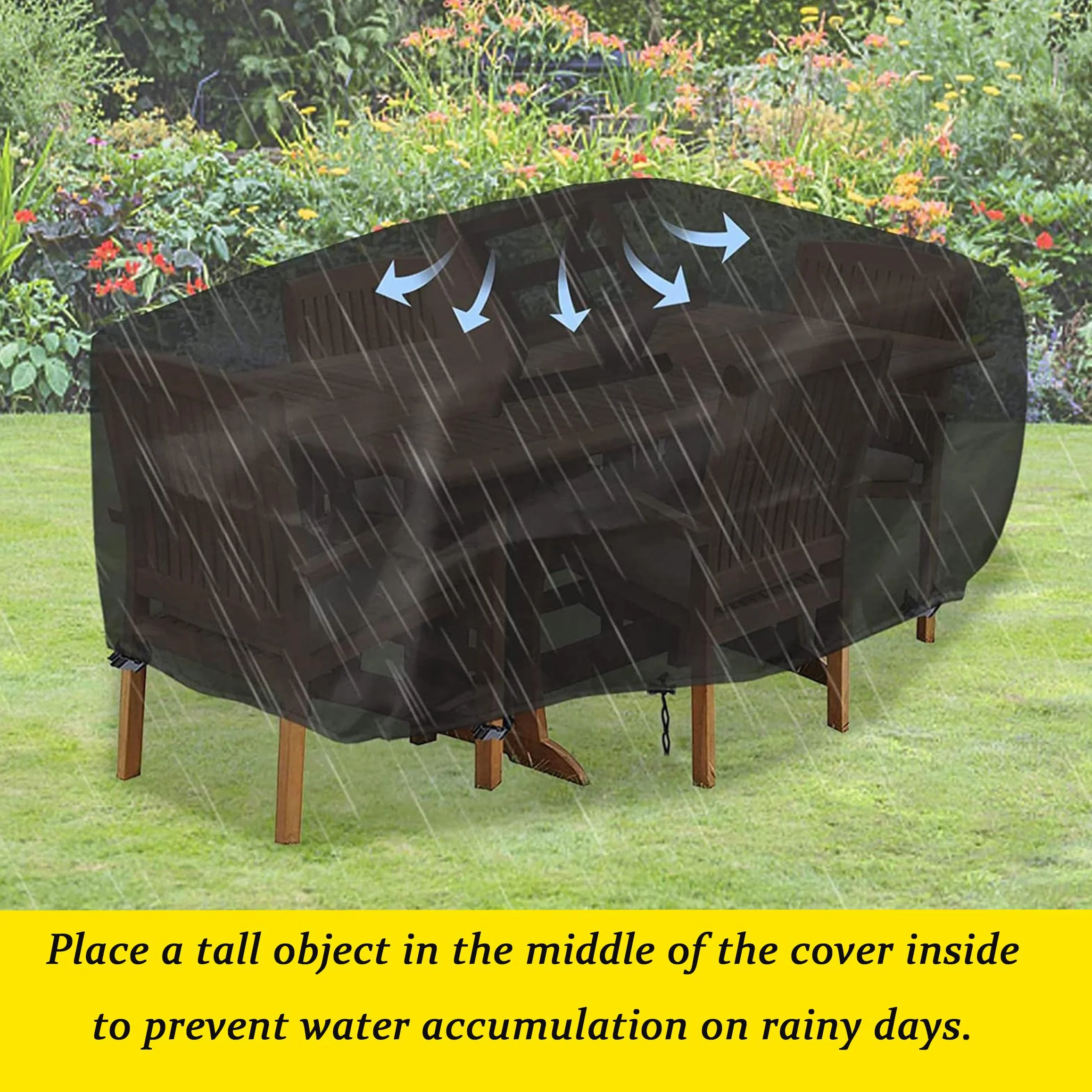 Pokrowce na meble ogrodowe na zewnątrz, 80 x 70 x 70 cm (dł. x szer. x wys.), wodoodporne pokrowce na krzesła ogrodowe, pokrowiec na stół i krzesło, ochrona przed zimnem, wodoodporne, odporne