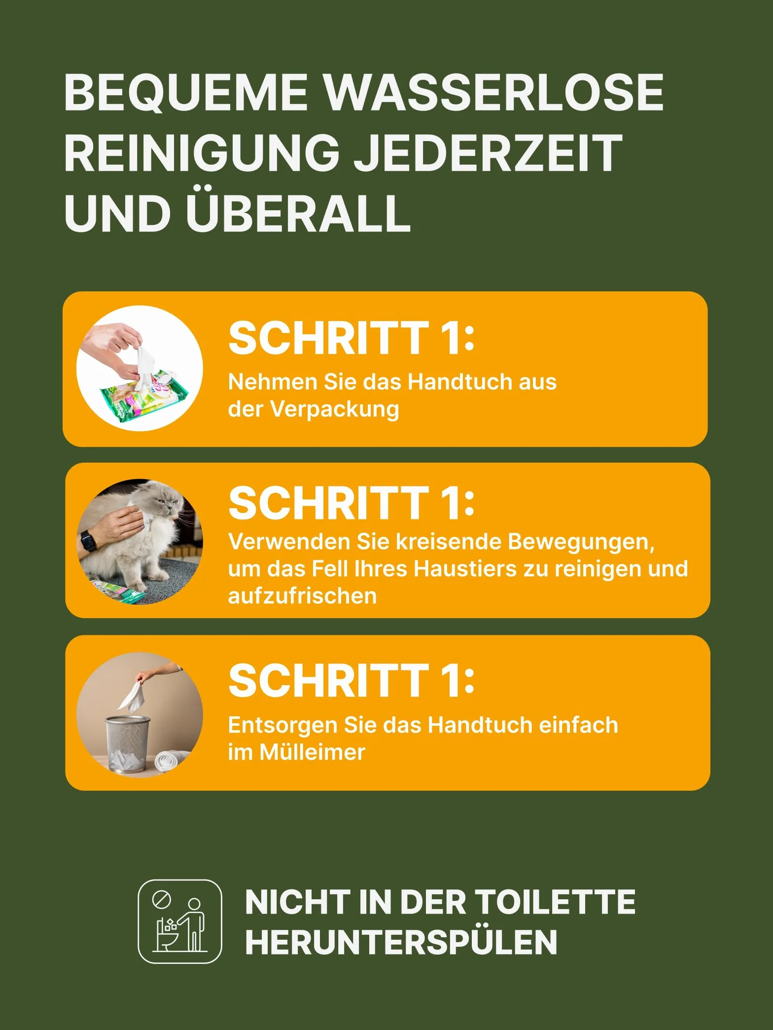 No Rinse Cat Shampoo Towel | Chusteczki do pielęgnacji, które działają jak suchy szampon dla kotów, czyszczenie i dezodoryzacja na bazie roślin, chusteczki dla zwierząt domowych z