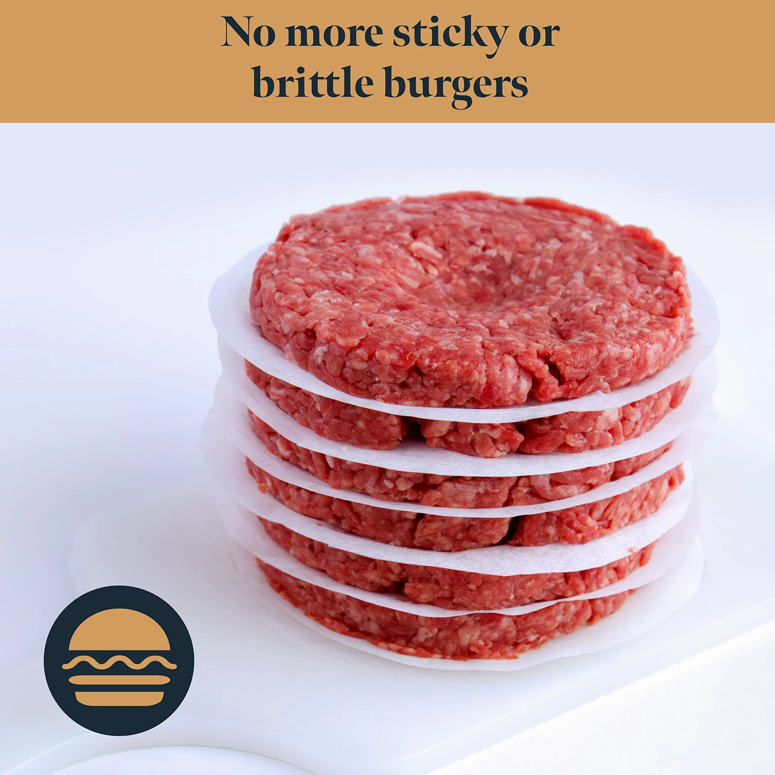 Okrągły zestaw papieru pergaminowego do hamburgera, 500 wkładów do frytkownicy powietrznej do tortilli i mini burgerów, 13 cm, nieprzywierająca prasa do rzeźnika