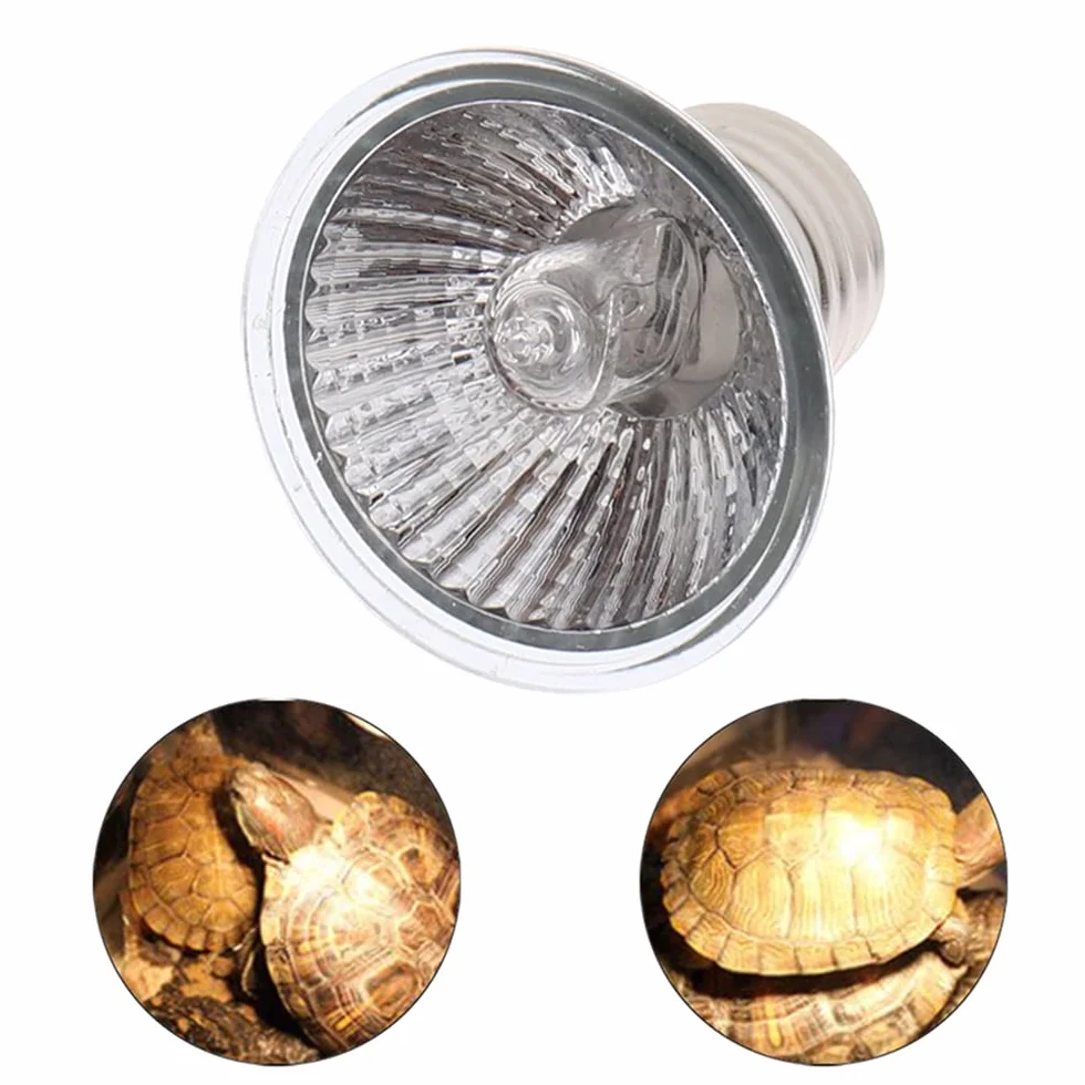 NEWFUN Lampa grzewcza dla gadów żółwi E27 25W 220V UVA UVB pełne spektrum ściemniana