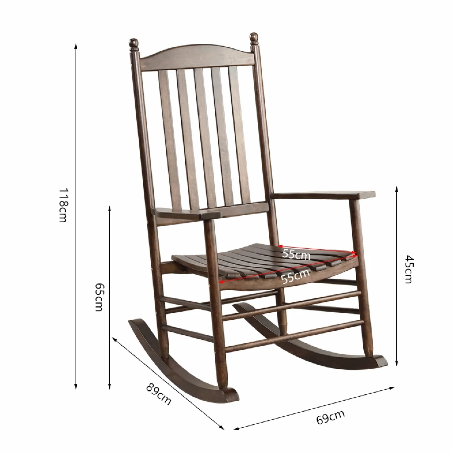Rocking chairs,wooden rocking chair,outdoor rocking chairs,outdoor wooden rocking chair,With oversized high back and large seating surface, it is suitable for garden, lawn, patio porch, fire pit (Col