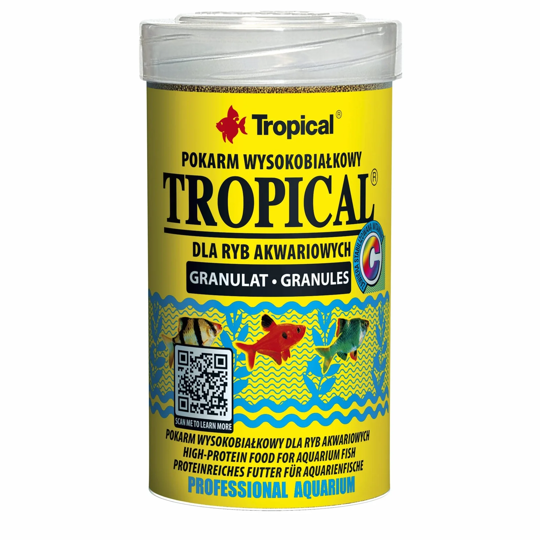 Wysokobiałkowy pokarm w formie granulatu dla ryb akwariowych TROPICAL GRANULAT 100ml / 50g