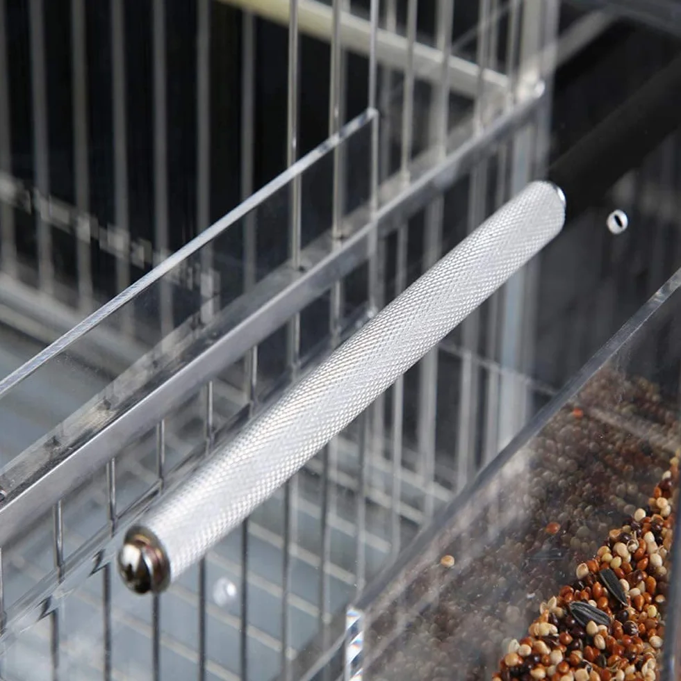 Automatyczny karmnik dla ptaków z akrylu 13 x 13 x 10,9 cm