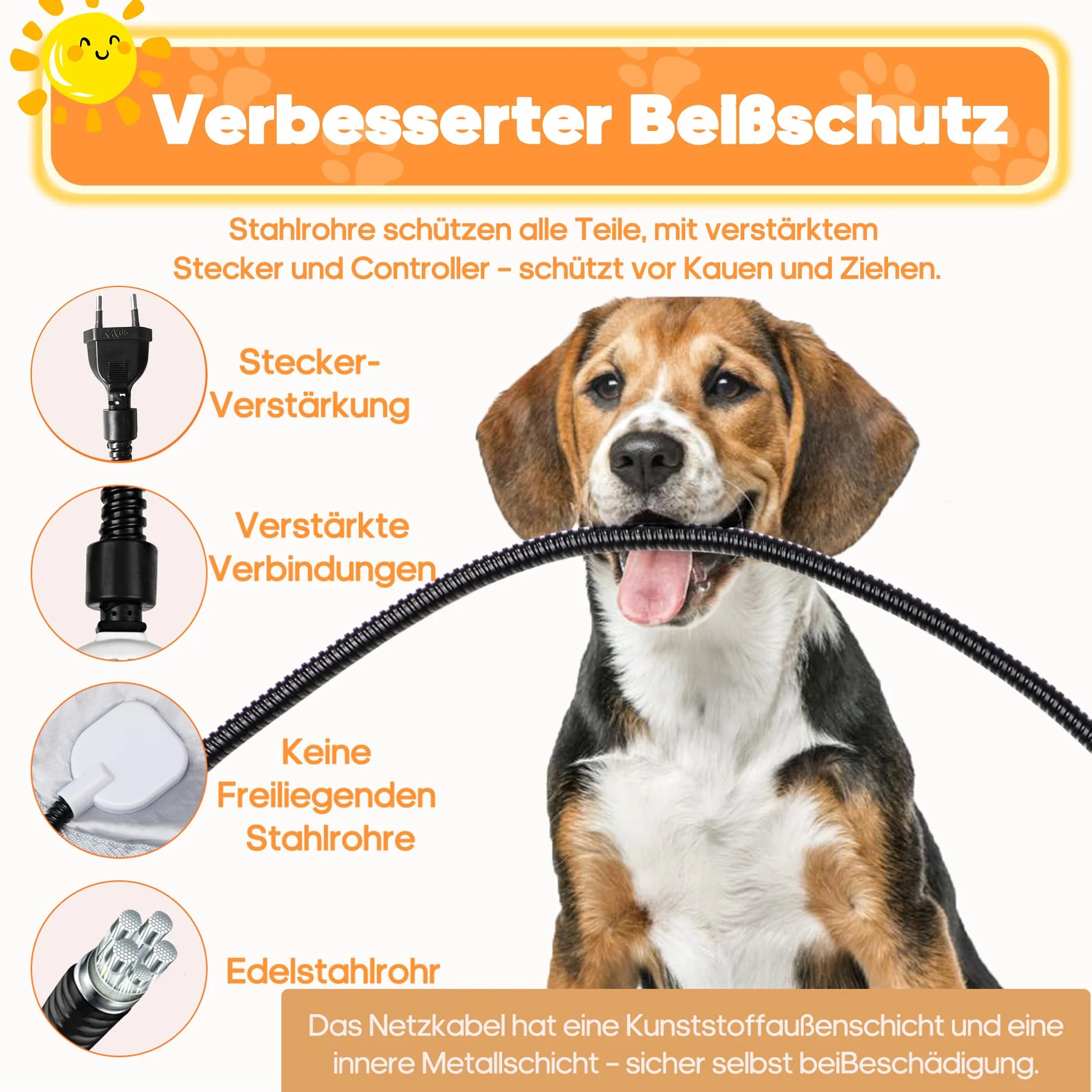 Angelpet Mata Grzewcza dla Psów i Kotów XL 60x90 cm – Elektryczna Mata Grzewcza z 9 Temperaturami, 14 Timerów, Kabel antygryzący 1,8 m, 2 Pokrowce
