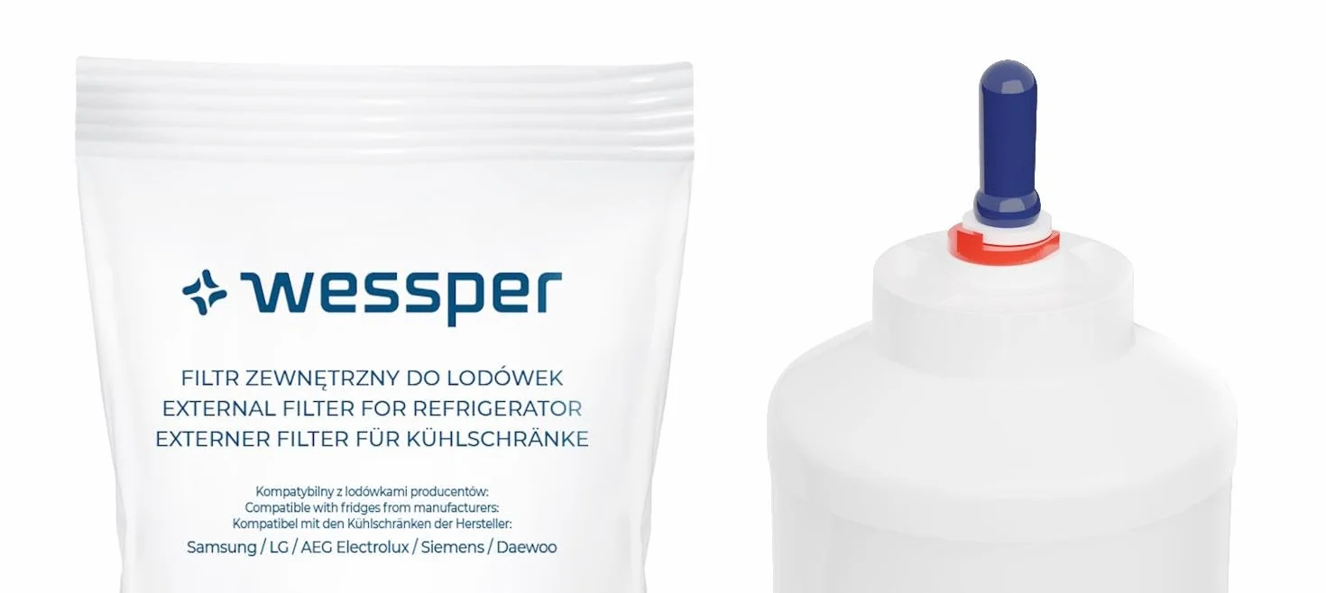 Wessper 2x Filtry wody do lodówki kompatybilny z Samsung LG AEG Haier Whirpool - zamiennik filtrów: DA29-10105J, HAFEX/EXP, DA99-02131B, WSF-100, 5231JA2010B, 0060823485A, BL9808, EF-9603, 3890JC2990A