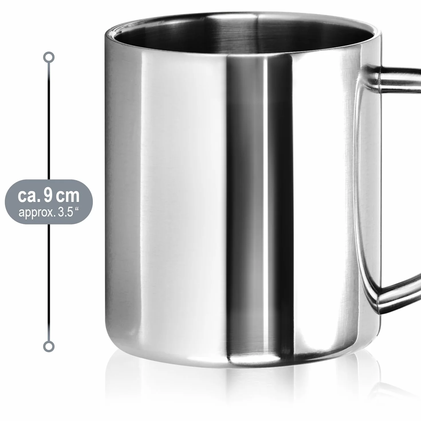 com-four® 2 kubki termiczne ze stali nierdzewnej 300 ml – podwójne scianki, izolowane kubki do kawy – odporne, bez BPA – idealne na kemping, podróze i co dzien (300ml)