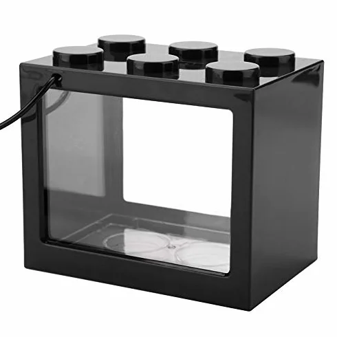 Mini Akwarium Światło LED USB Wystrój Czarny