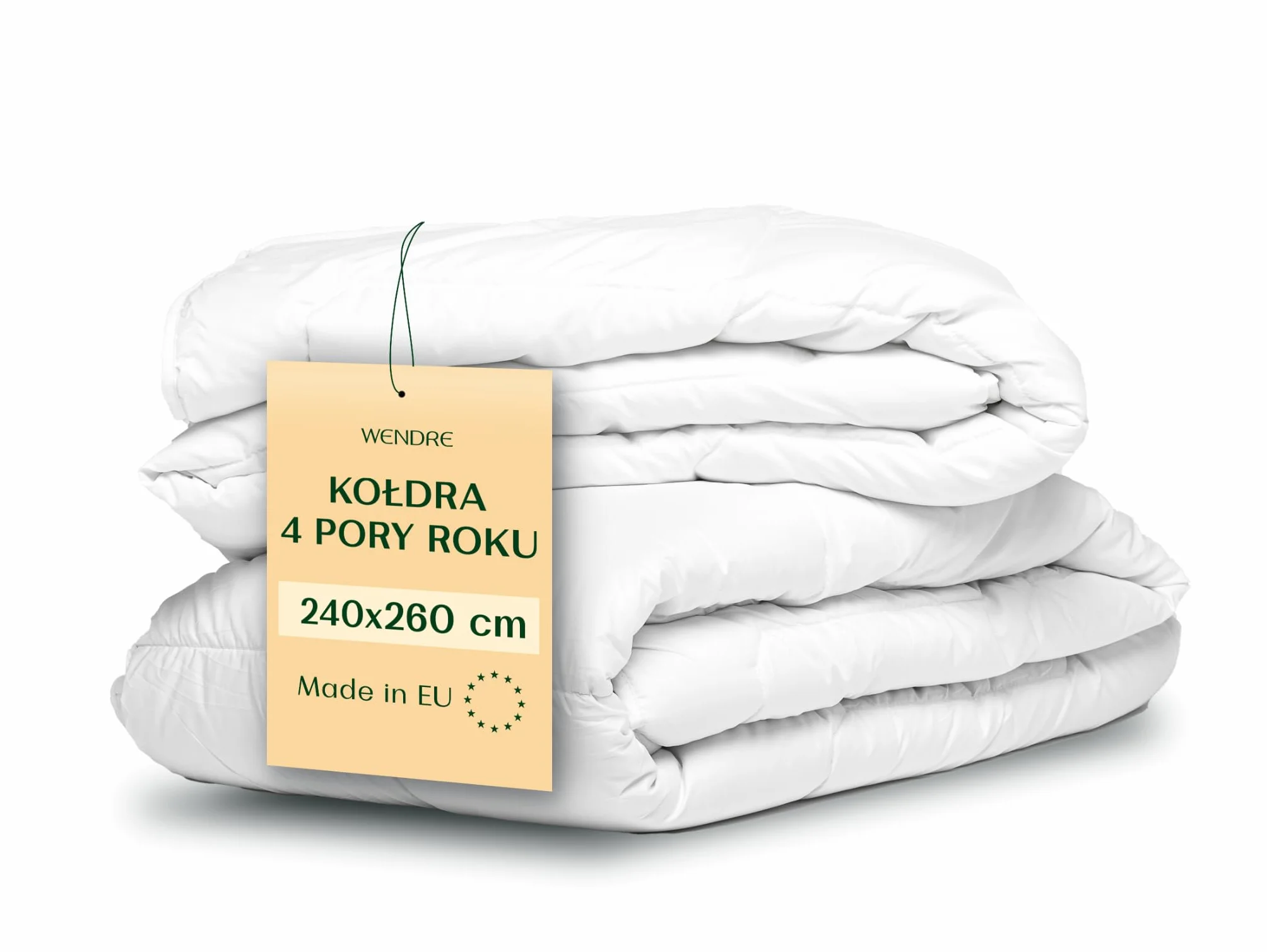 Wendre kołdra 4 pory roku 240x260 cm – 2 kołdry 3w1 (150 + 250 g/m²), 3 poziomy ciepła – mikrofibra, OEKO-TEX, antyalergiczna, wyprodukowana w Europie