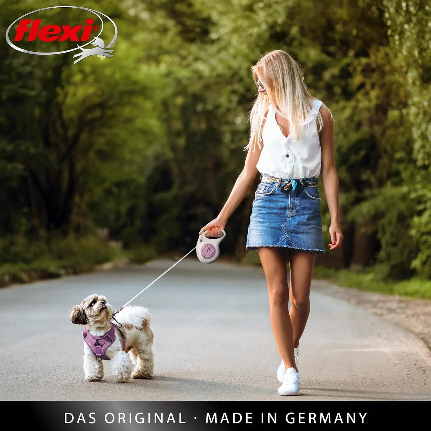 flexi® Select pas 7 m jasnoszary, regulowana smycz zwijana w zakresie od 0 do 7 m, dla psów do 25 kg
