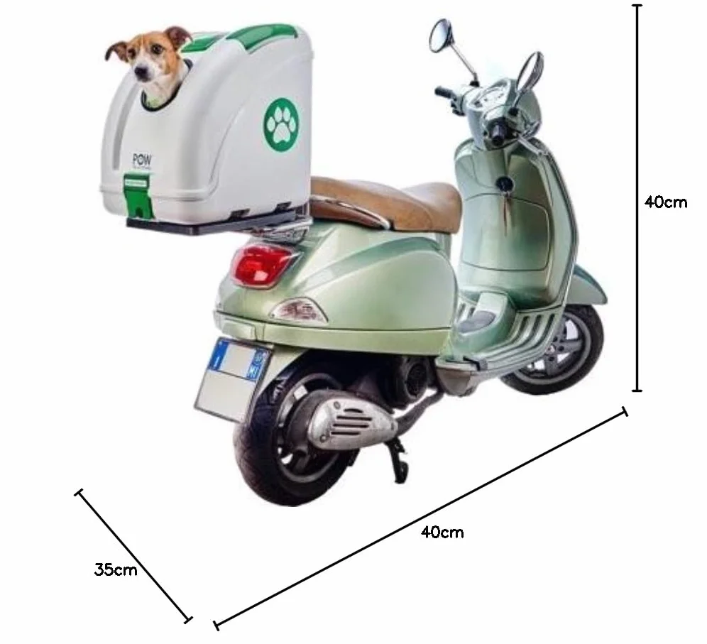 Pow Pet on Wheels 8050534800043 pojemnik sportowy dla psów, rozmiar uniwersalny, czarny/biały/czarny