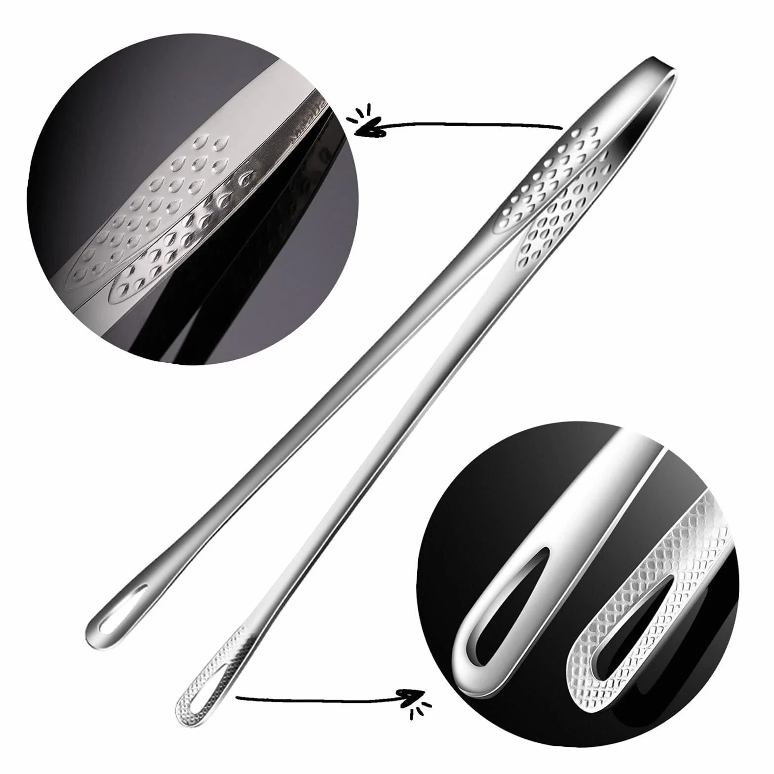 Szczypce do Chleba, Szczypce Do Grillowania Nadają Się Gotowania Jedzenia Pieczenia Mięsa I Chleba Pieczenia, Grillowania(24cm)