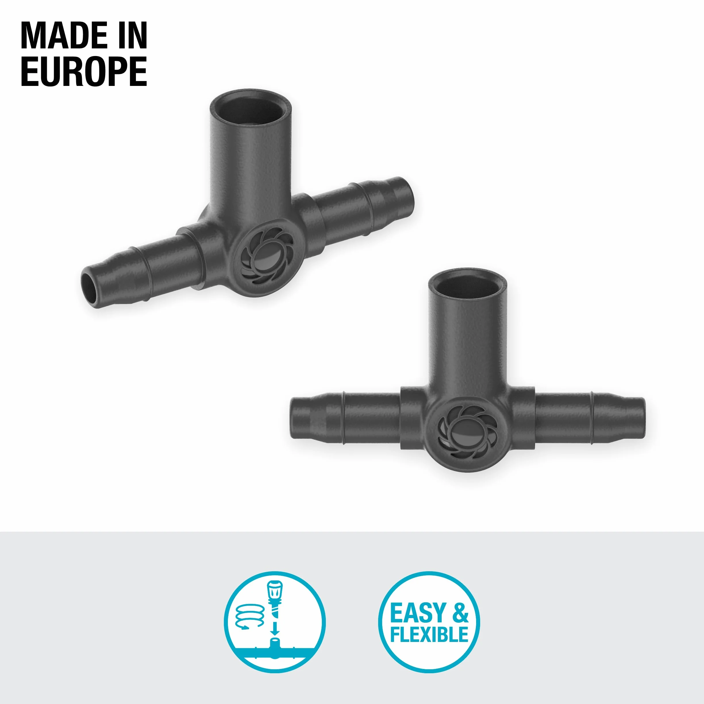 Gardena System Micro-Drip trójnik 4,6 mm (3/16 cala): Praktyczne połączenie do ustalania dysz rozpylających i kroplowników końcowych, 5 szt. (13216-20)
