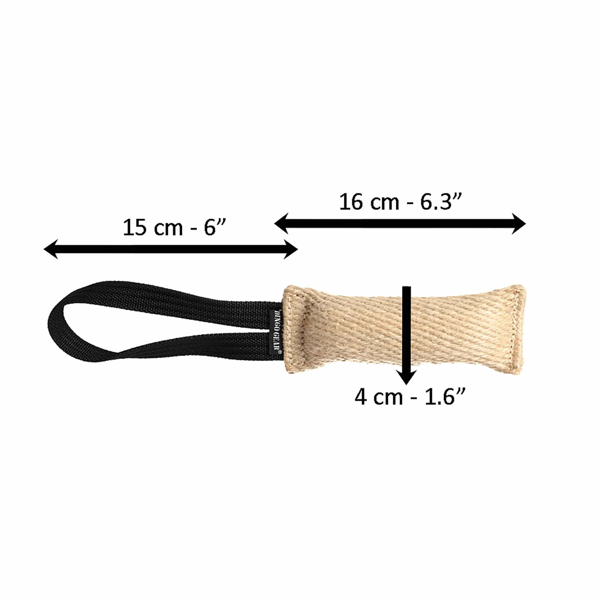 DINGO GEAR Zestaw narzędzi do treningu gryzienia Nylcot Mini Bite Sleeve Plus jutowy holownik niebieski