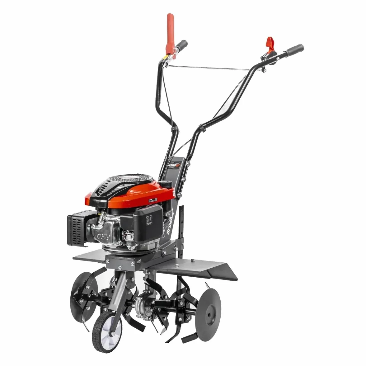 Glebogryzarka ogrodowa DEDRA DED8704 2,7 kW, szerokość robocza 60 cm, silnik 4-suwowy 4T, wysoka prędkość: 3000 obr./min, szerokość robocza do 60 cm, zestawy noży z hartowanej, ostrej stali