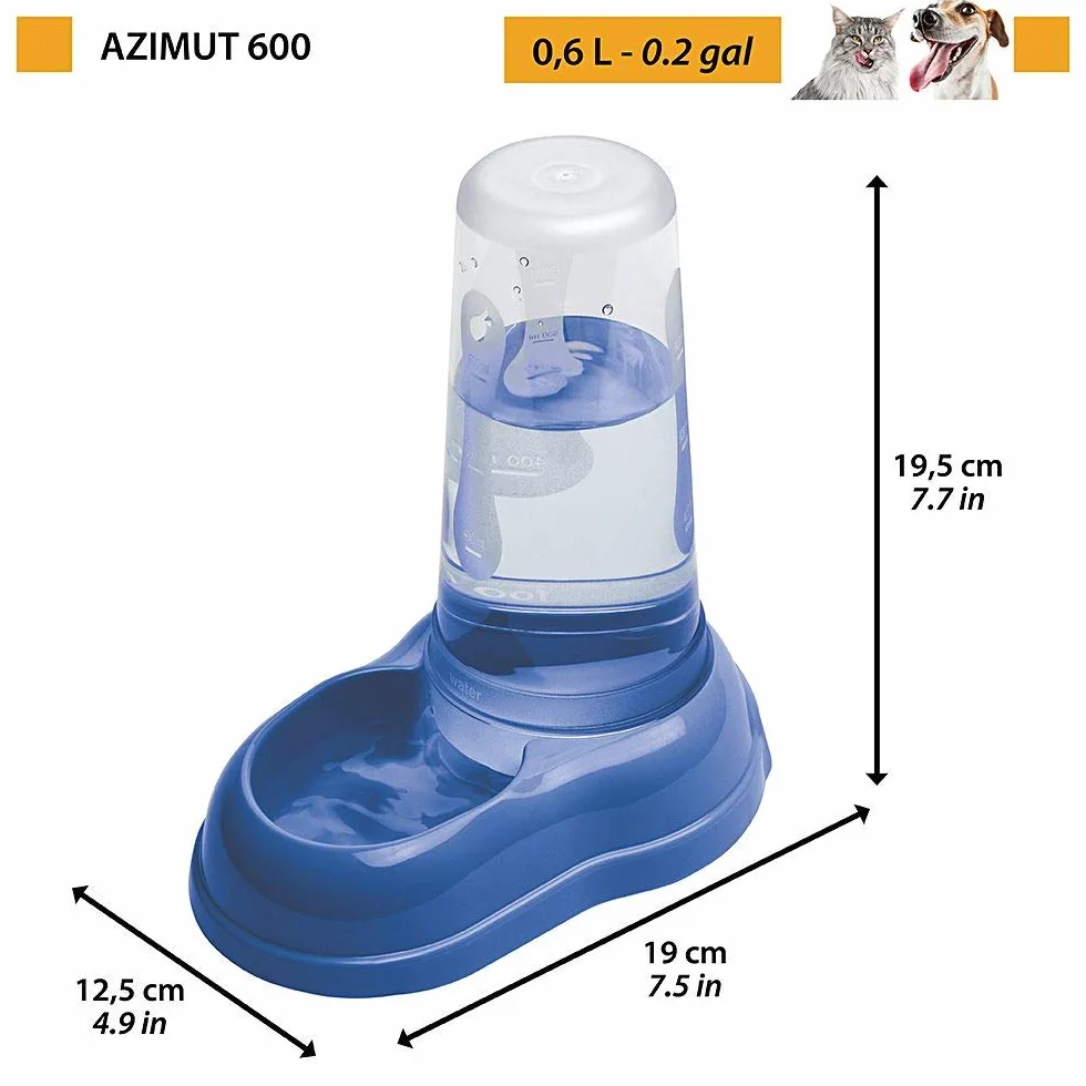 Ferplast AZIMUT 600 Dozownik karmy i wody 0,6 l niebieski