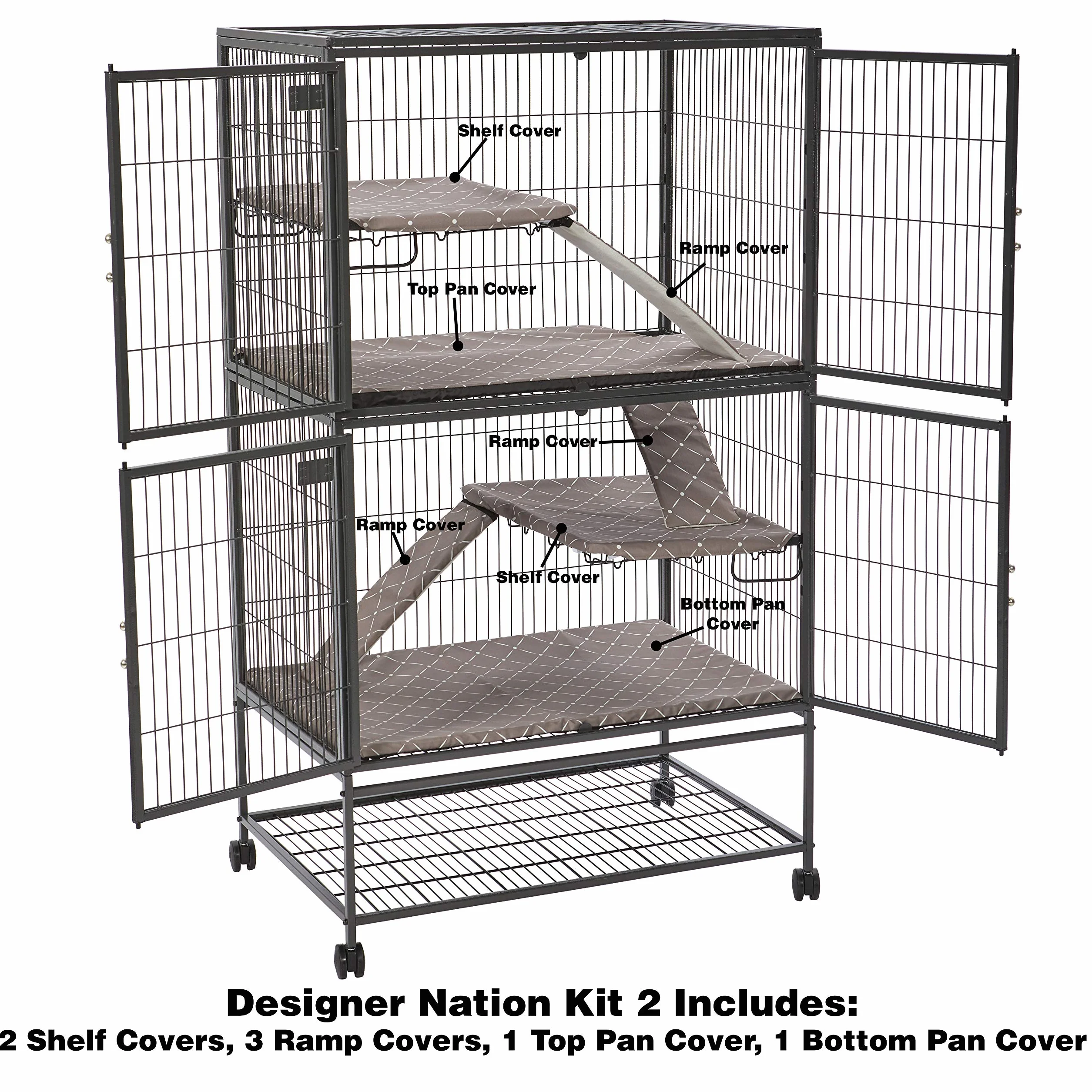 MidWest Homes for Pets Zestaw akcesoriów Ferret Nation Critter Nation nadruk diamentowy 2 szt.
