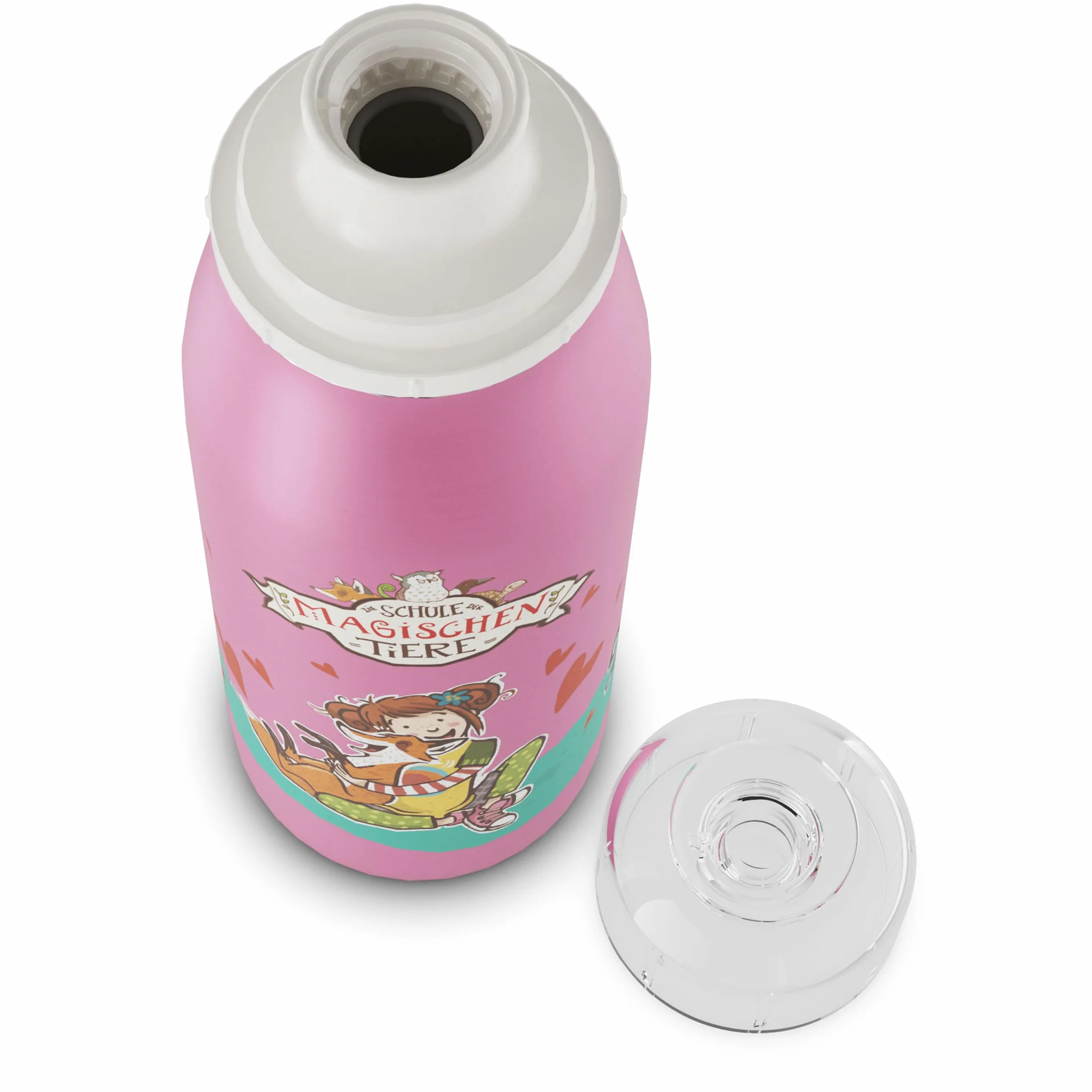 alfi Kids ISO Bottle 350 ml, Ida School of Magic Anime, izolowana butelka dla dzieci, stal nierdzewna, szczelna, z zakrętką, utrzymuje ciepło przez 12 godzin, zimno przez 24 godziny, butelka na napoje