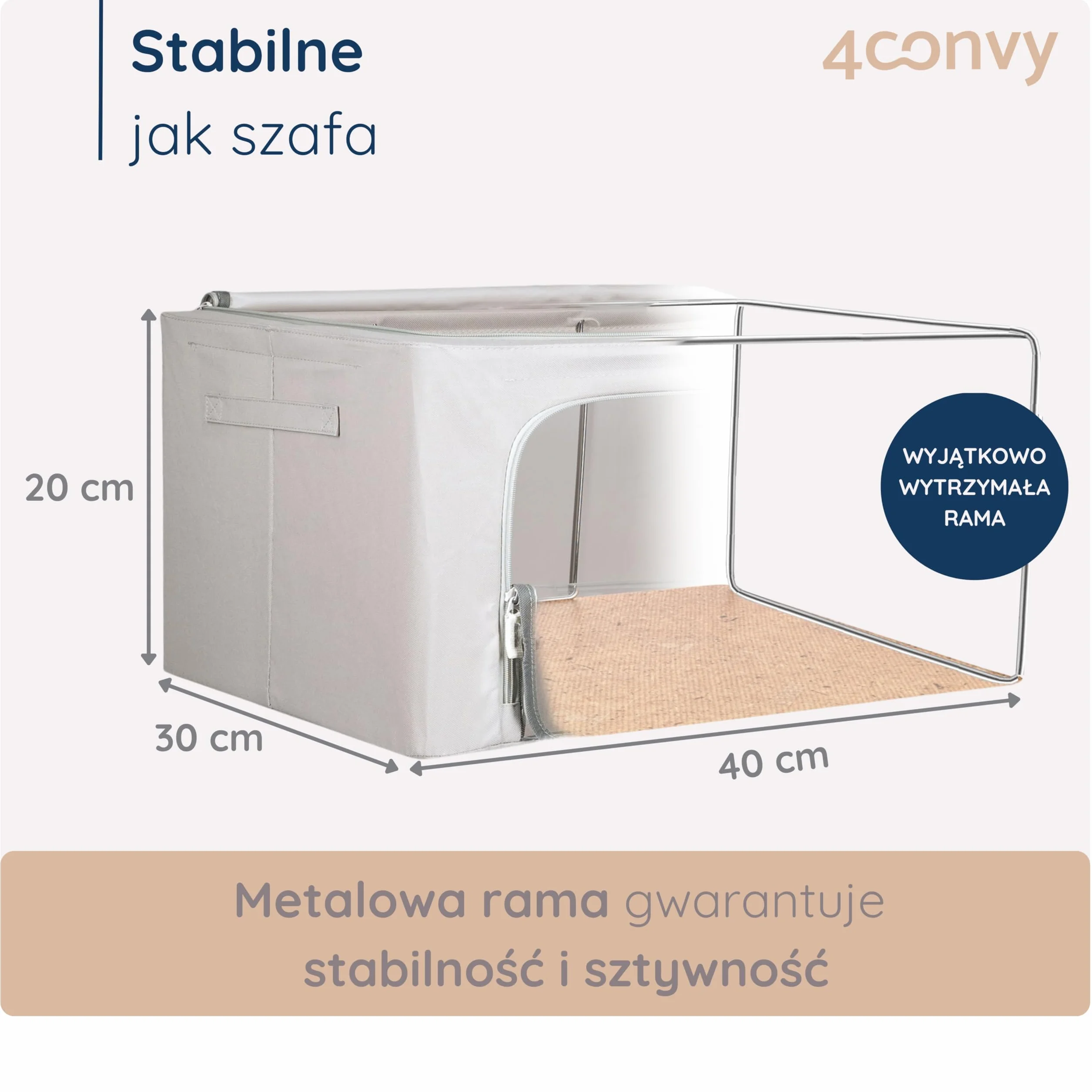 4CONVY Pokrowiec na pościel - pojemnik z oknem do przechowywania odzieży, kołder, poduszek, pościeli - składana torba z mocnego materiału (Szary, 3x24L)