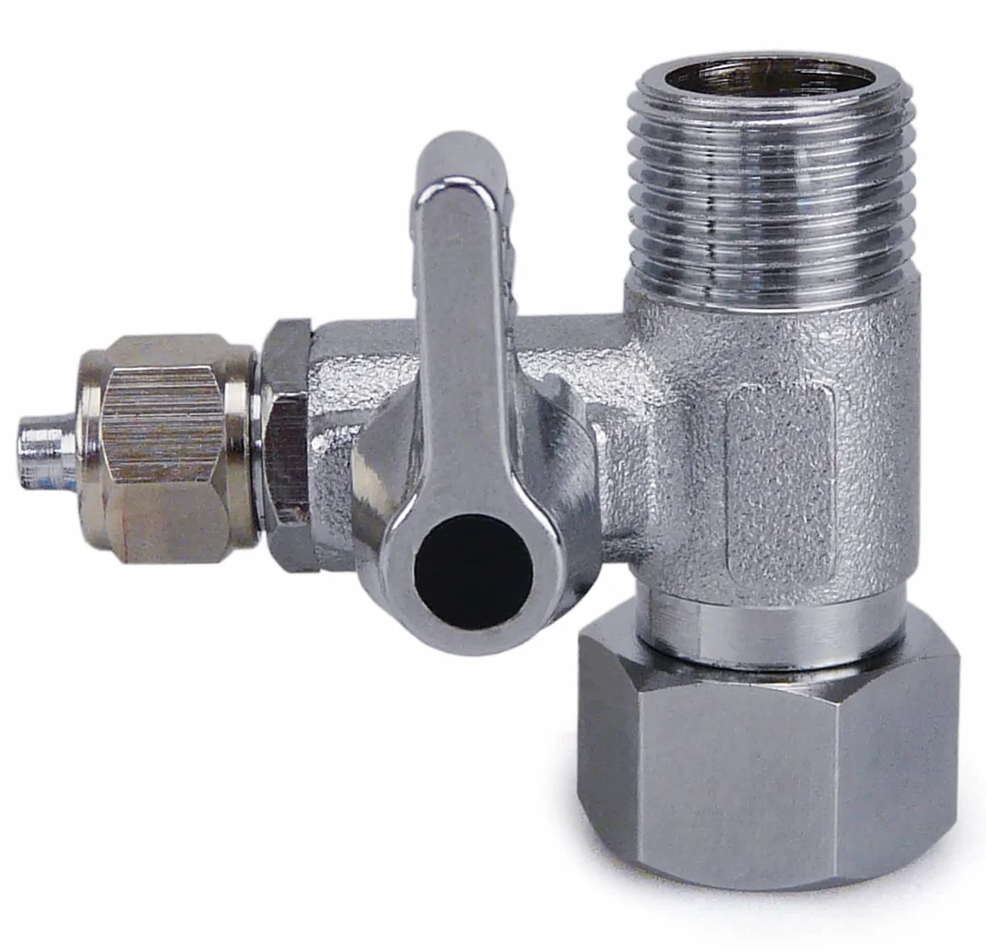 smardy Zawór odcinający 3/8 1/4" adapter T 3/8x3/8x1/4" przyłącze wody zawór odcinający do podłączenia 2 urządzeń (lodówka obok siebie 3/8 3/8 1/4" system odwróconej osmozy