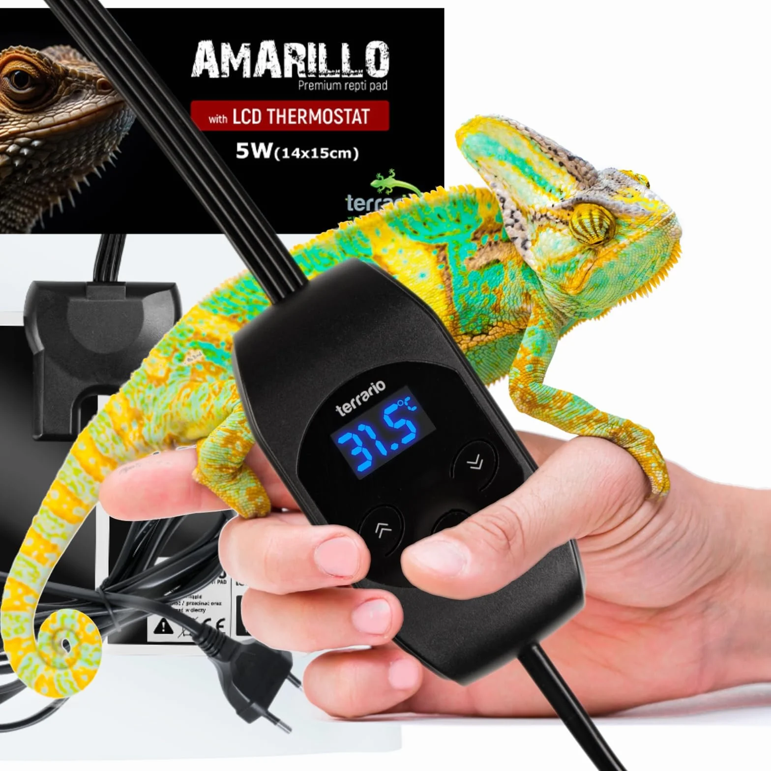 Mata grzewcza z termostatem LCD Terrario Amarillo 5W