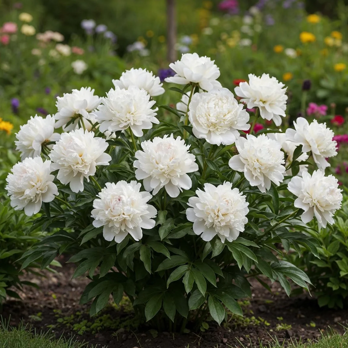 Piwonia White Passion (1 roślina), hybryda dużej piwonii, odporna bylina, rośliny z Holandii do ogrodu i doniczek (bez nasion, cebul i nie sztuczne)