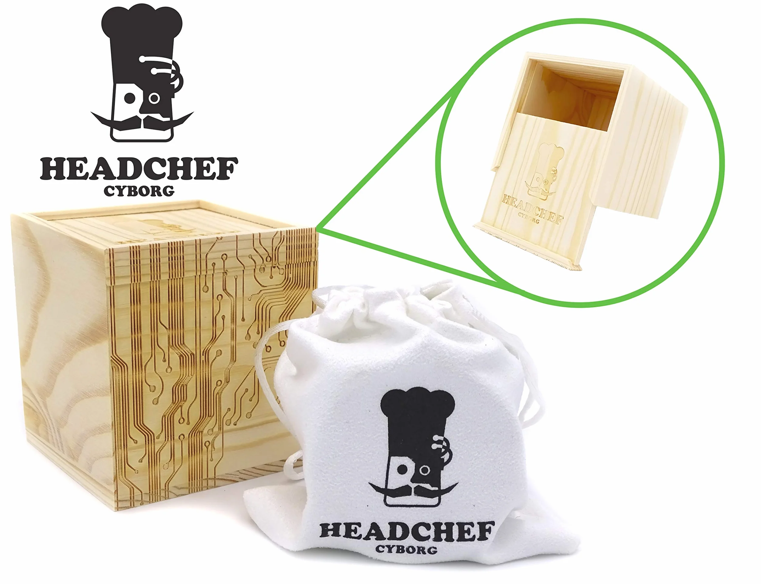 Headchef Cyborg wysokiej jakości metalowy młynek do ziół z wyjmowanym ekranem obrotowym, 4 sztuki młynek 62 mm (karbonowy czarny)