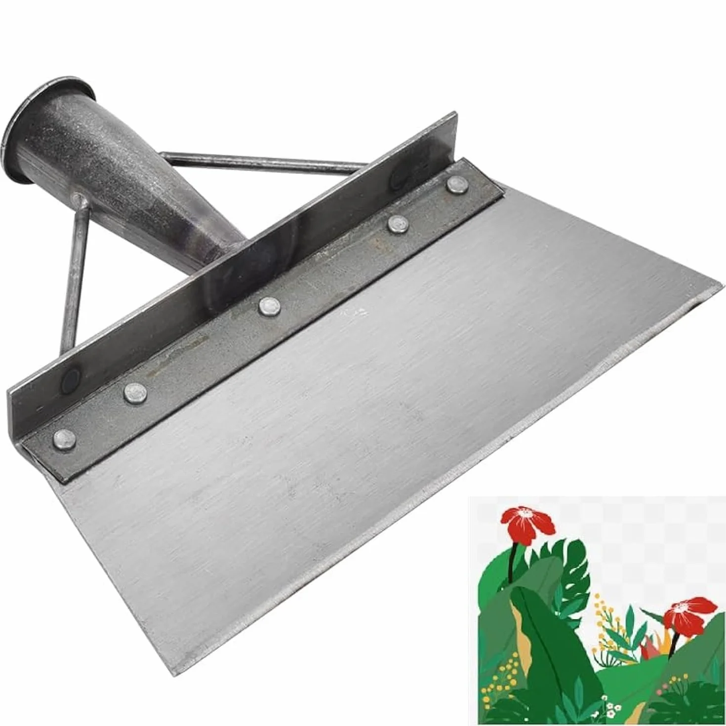 Łopata ogrodowa, łopata, wielofunkcyjna, łopatka do czyszczenia ogrodu, narzędzie do usuwania chwastów, bez uchwytu, łopatka do czyszczenia chwastów (25 cm)