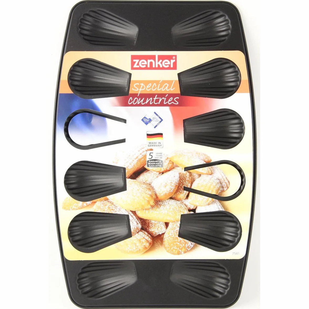 Zenker 7541 Madeleine Foremka do 12 Madeleine, 39 x 26 x 1 cm, czarna