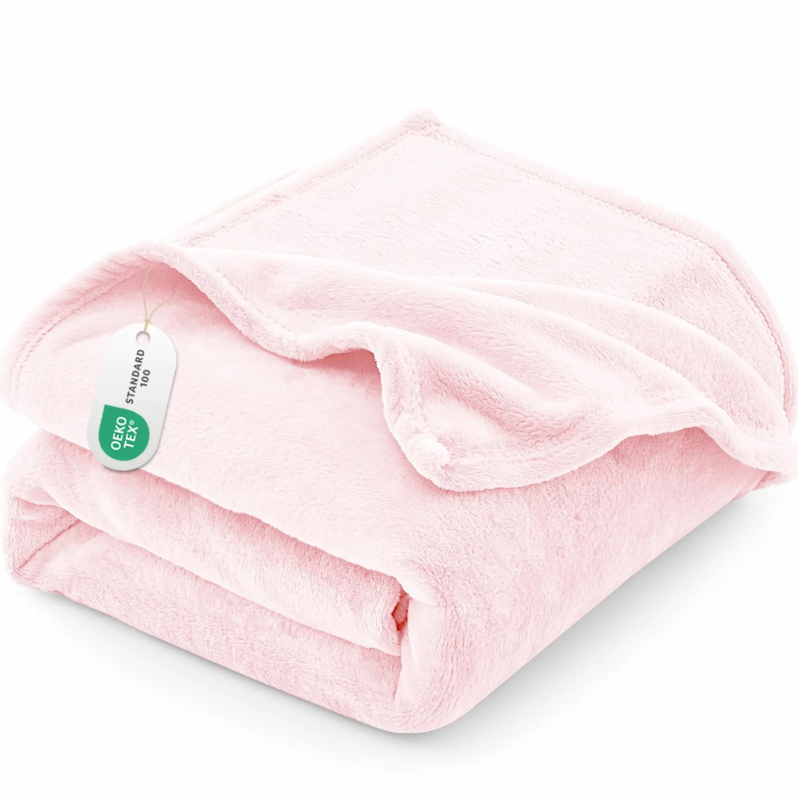 CozyLux Koc polarowy 220 x 240 cm, koc na łóżko 2-osobowe 240 x 220 cm, duży rozmiar narzuta na sofę, ciepły i miękki koc pluszowy, 220 x 240 cm różowy