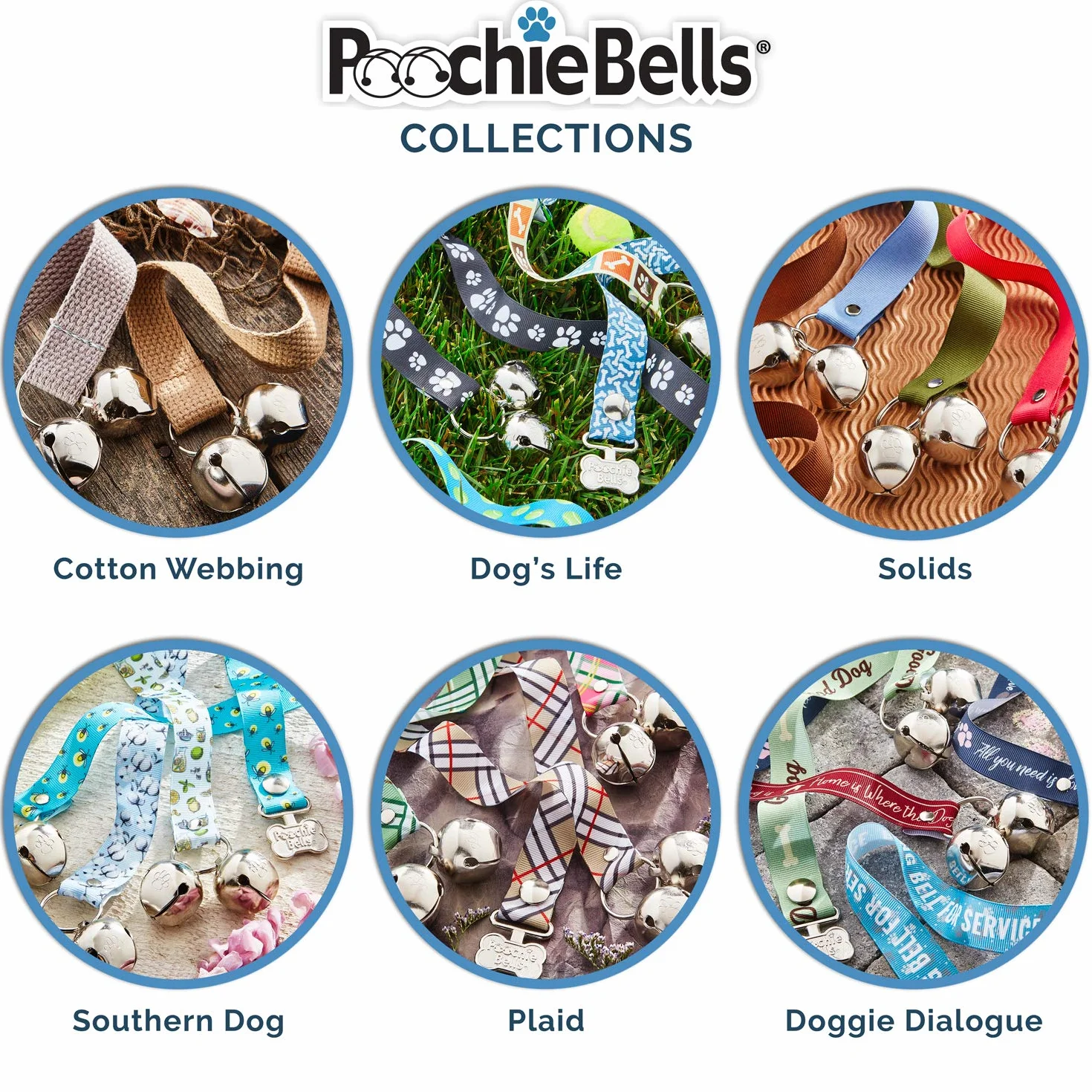 PoochieBells The Original Doggie Doorbell, Safe and Effective Puppy Potty Training Bells, Sahara (PB-Sahara)
