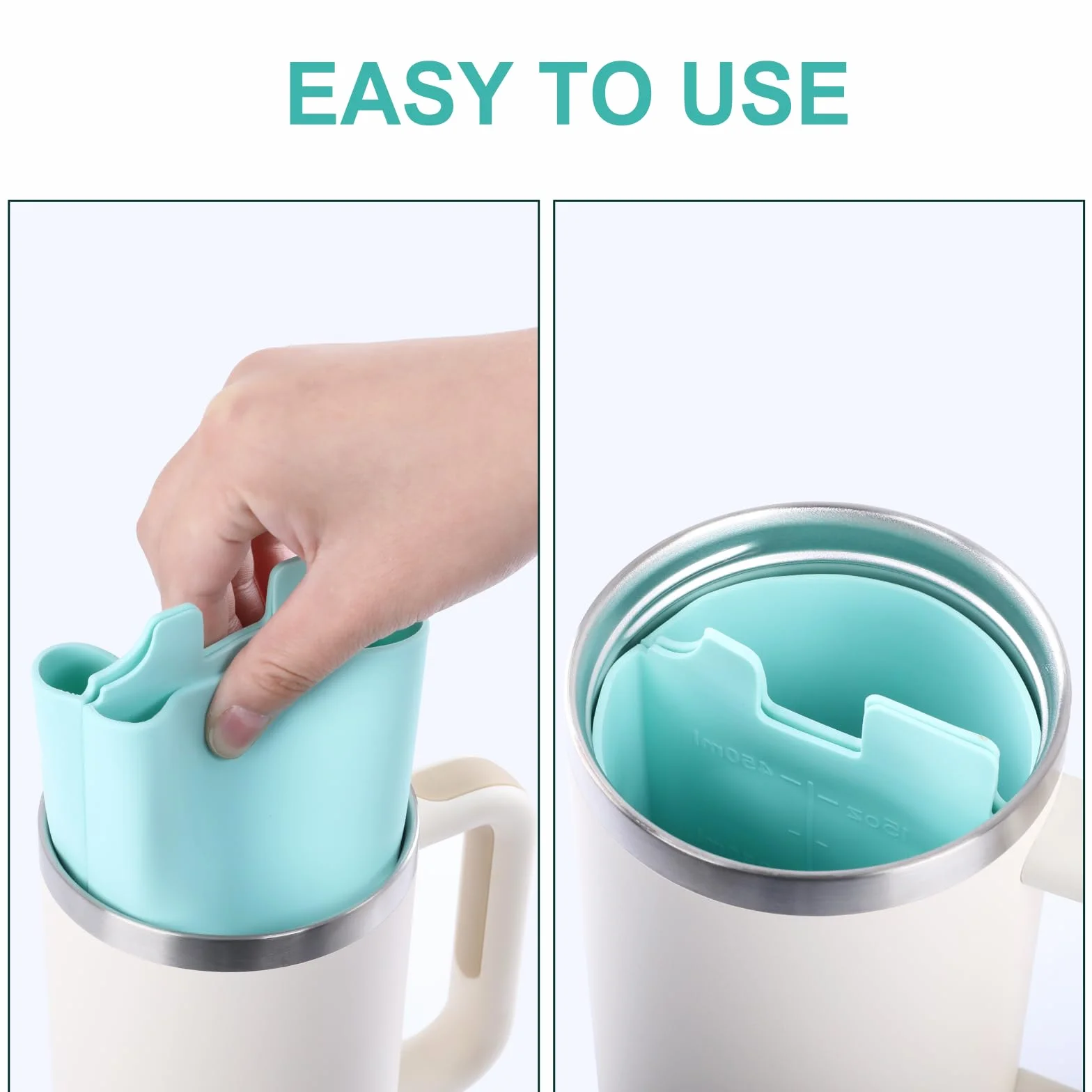 Silikonowy Separator 2 w 1 do Kubka Termicznego Stanley 1200 ml, Podwójna Ścianka Oddzielająca Kubków Kawy 40 oz, Bez BPA, Wielokrotnego Użytku, Łatwy do Czyszczenia, Rozdzielacz Tumbler