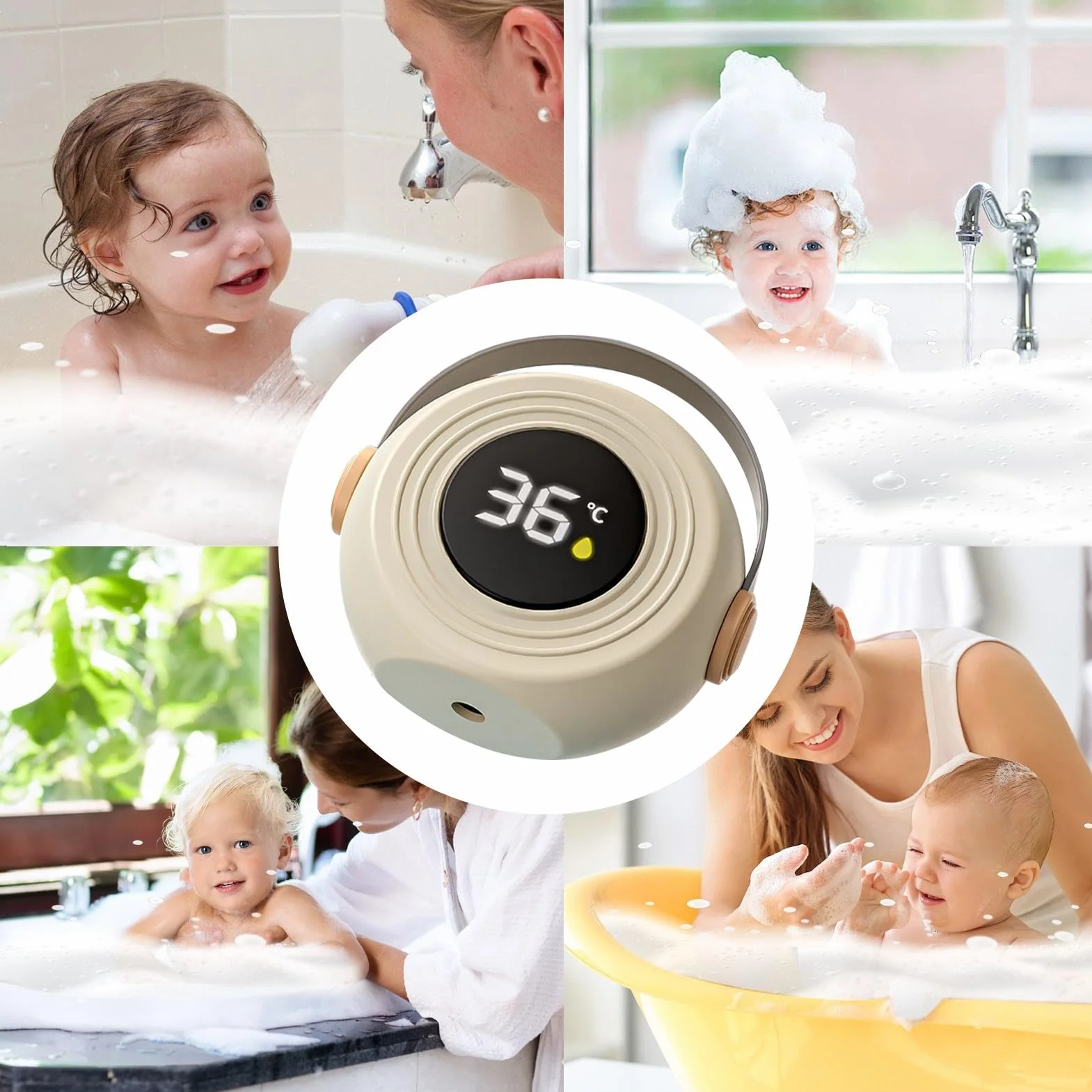 Termometr Do Wanny Dla Niemowl?t | P?ywaj?ca Zabawka do K?pieli dla Niemowl?t,Elektroniczny Czujnik Monitoruj?cy Do Wanny Spa Basenu ??obka Przedszkola I Domu