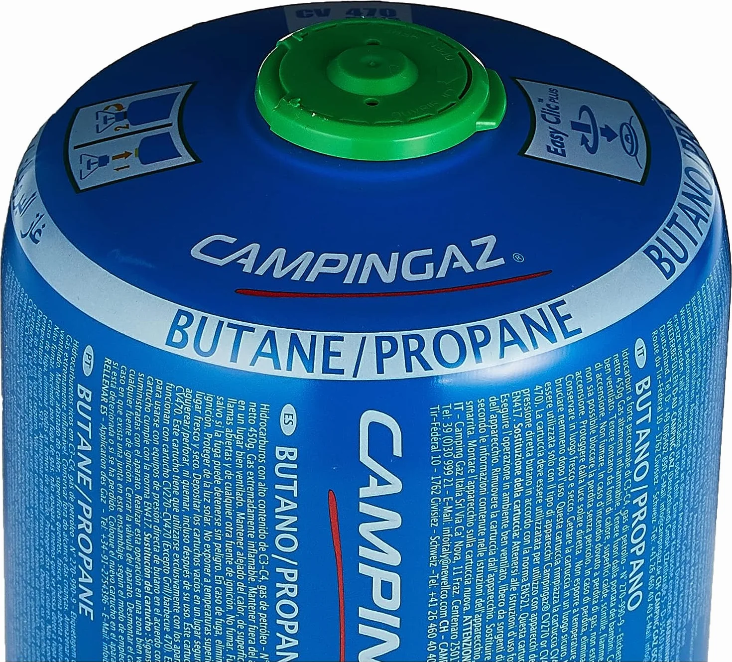 Campingaz CV 300/470 Plus kartusz gazowy do kuchenki kempingowej, z zaworem nasadowym, mieszanka butanu i propanu
