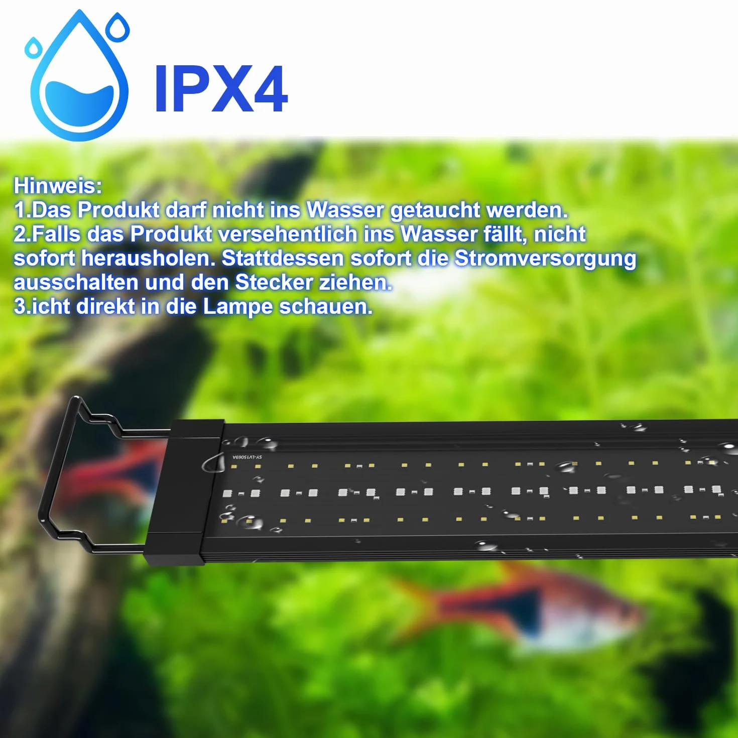 Oświetlenie LED do akwarium 45 W, tryb 24/7, 5 trybów DIY, regulacja jasności, 120-150 cm