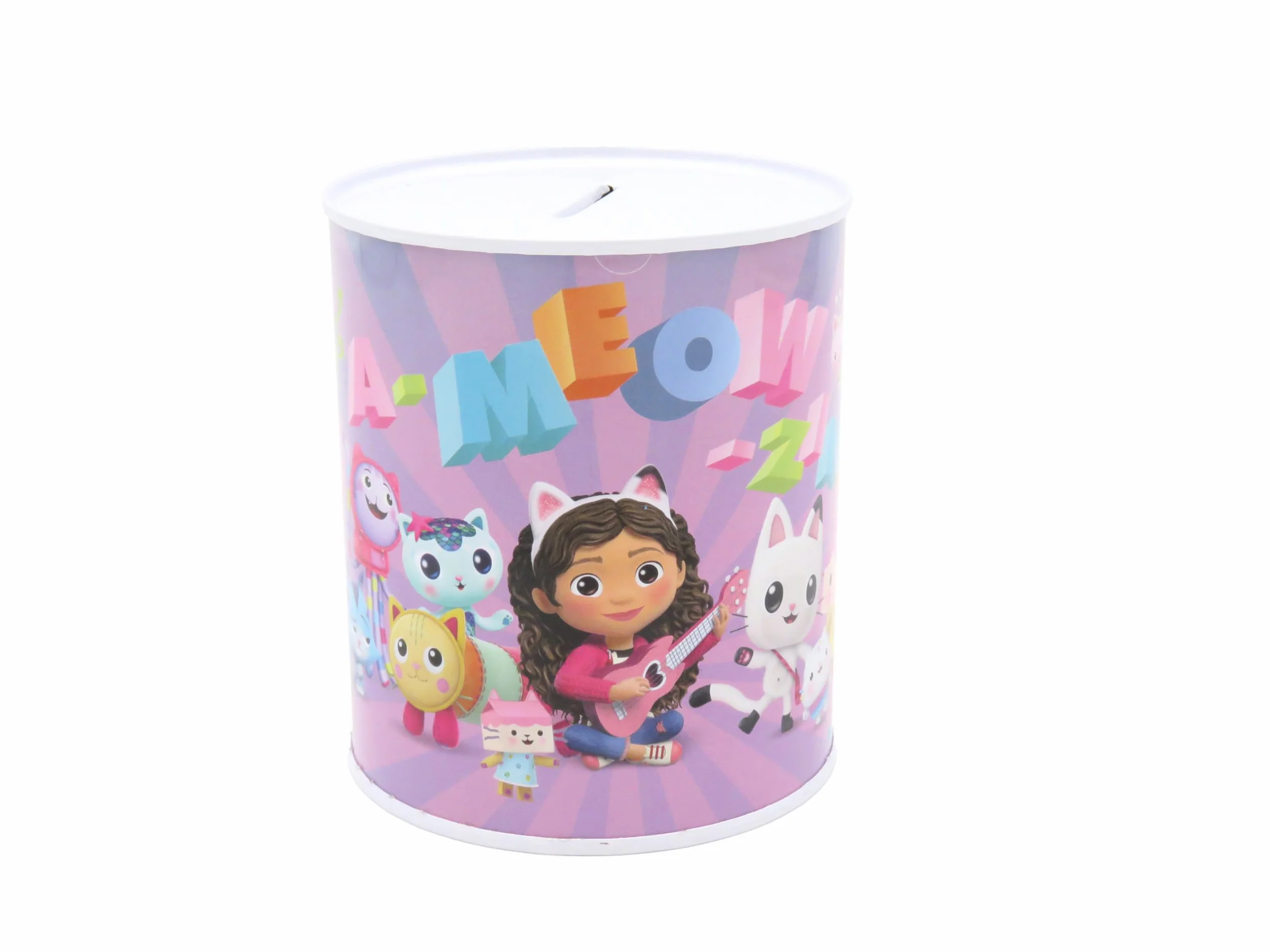 CYPBRANDS Gabby metalowa skarbonka dla dzieci, na monety, wymiary 10 x 10 x 12 cm, wielokolorowa, oficjalny produkt