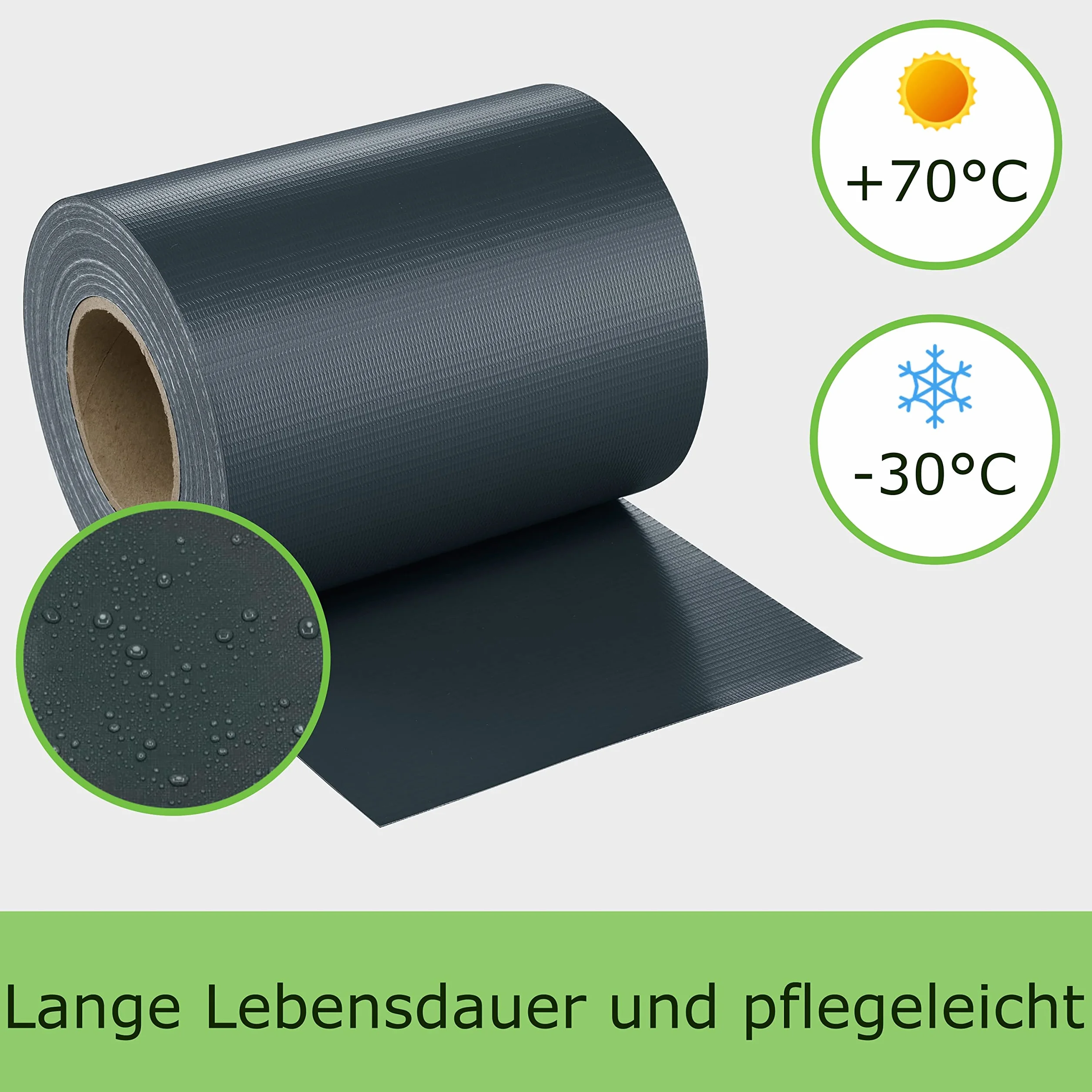 workingHOUSE Taśma Ogrodzeniowa PVC do Ogrodzeń z Podwójnymi Szczebelkami – Ekran Zapewniający Prywatność z Kipsami - 650 g/m², dł. 35m x wys. 19cm – Osłona na Płot Odporna na Warunki Atmosferyczne