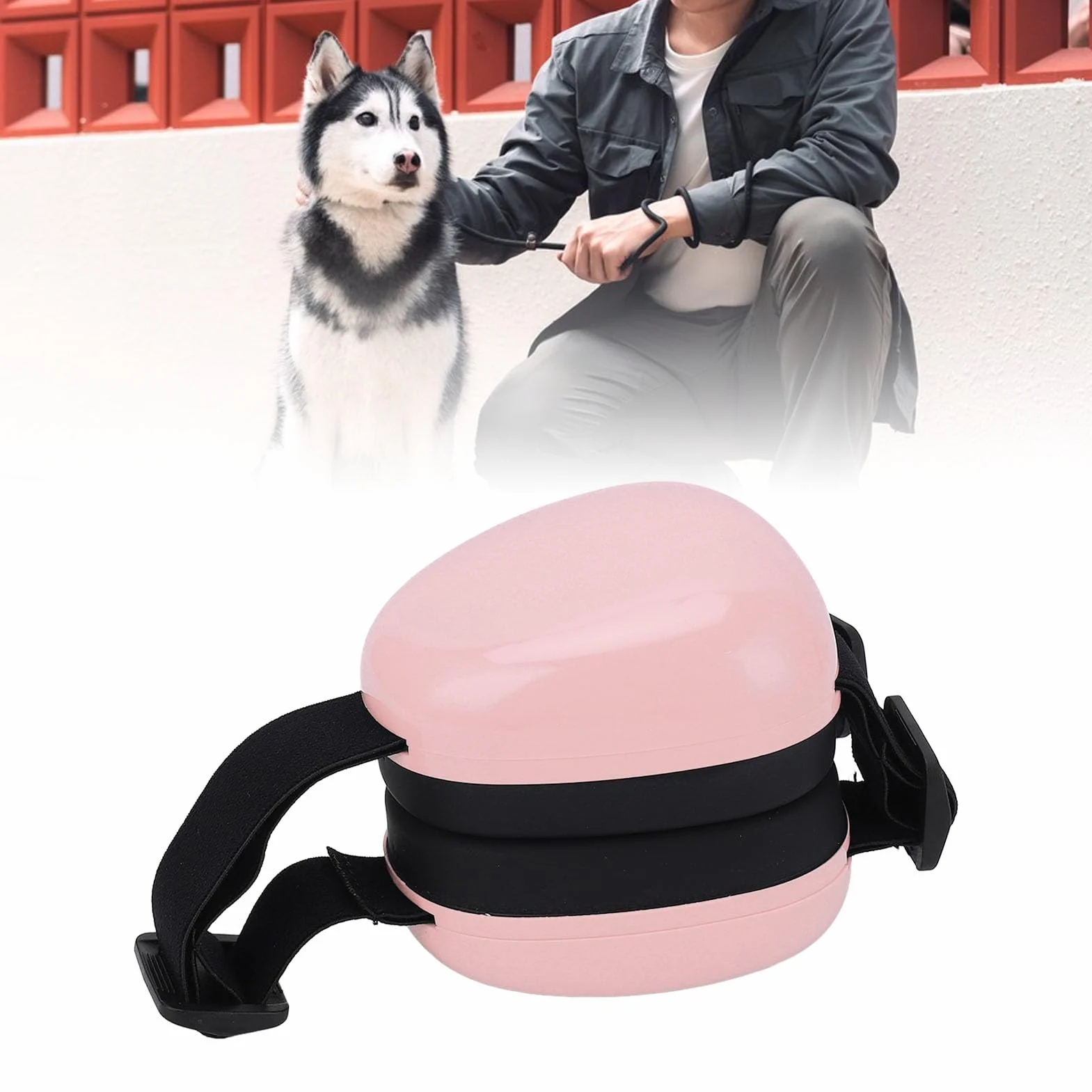 TARSHYRY Psie Ucha Szum, Słuchawki dla Psów Mufki Ucha Regulowane Okładki Słuchu Ochrona Słuchu Zmniejszaj Lęk Hałas psa. (PINK)