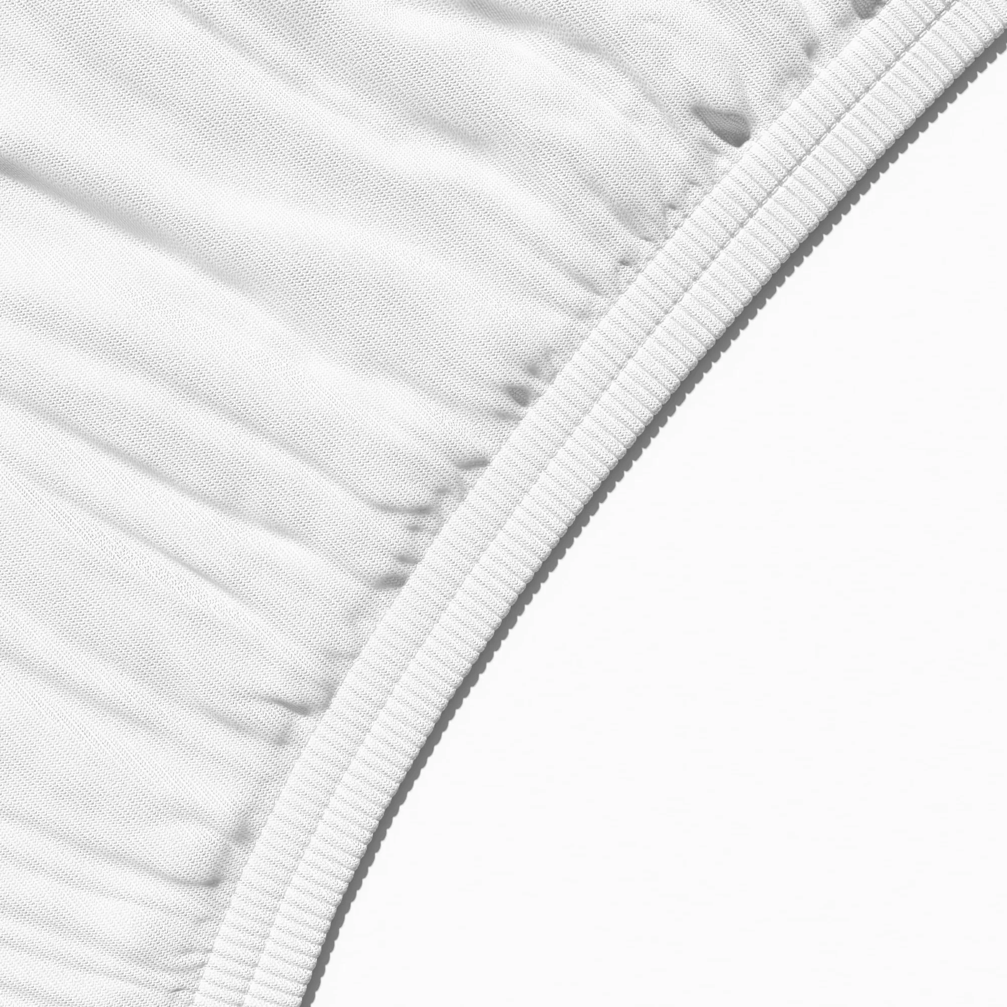 Amazon Basics - Prześcieradło z gumką, dżersej, białe – 90 x 200 cm
