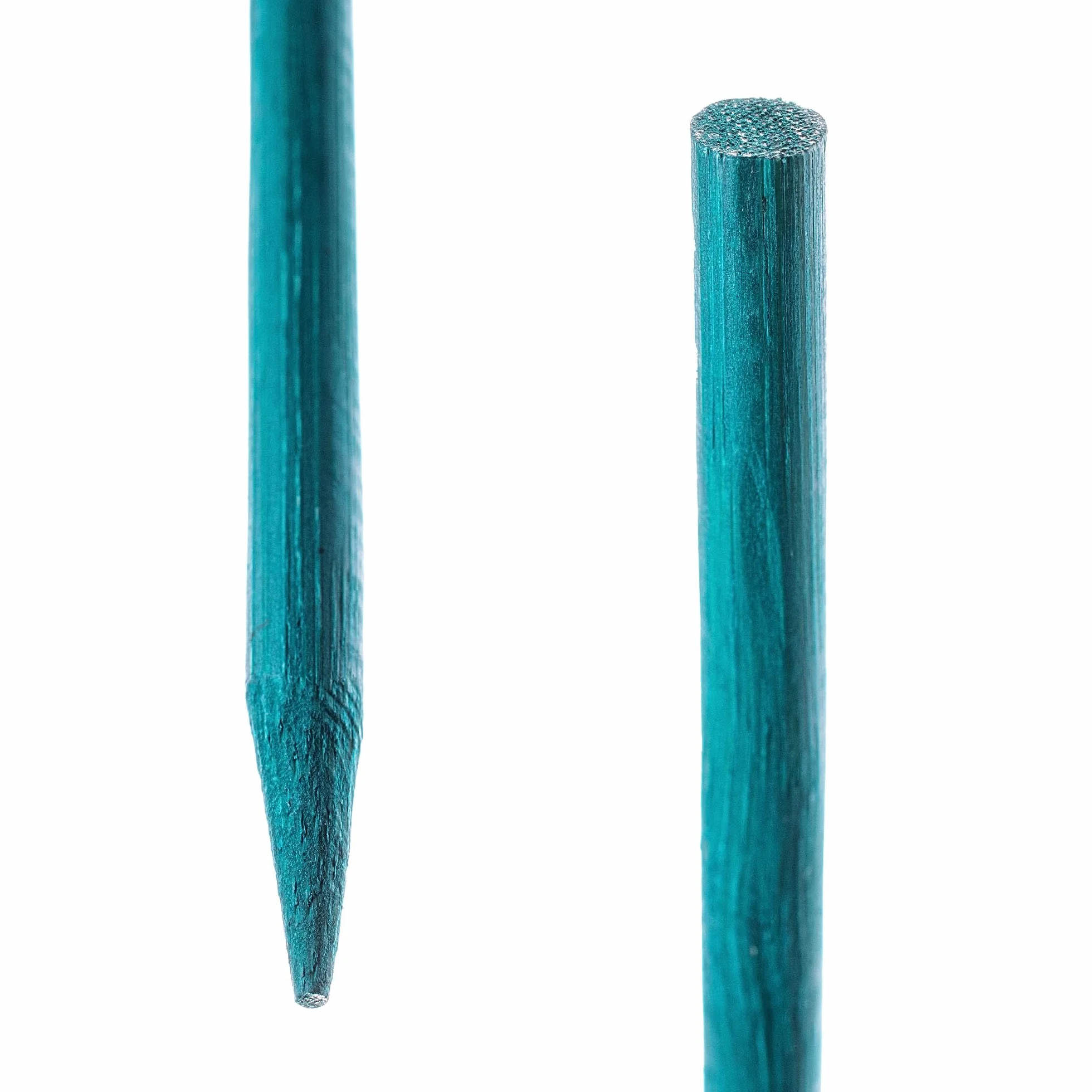KADAX Kijki bambusowe 90 cm x 6 mm, zestaw 50 sztuk, kijki z bambusa, drewniane kijki jako podpórki dla sadzonek, kijki do kwiatów, wsparcie dla roślin pnących, kijki do pięcia się (zielone)